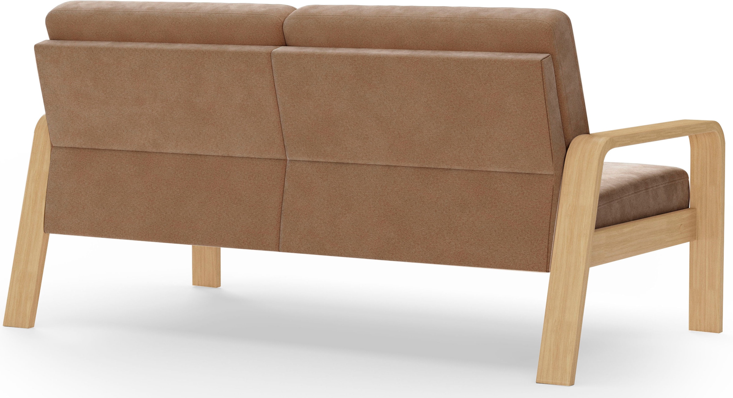 sit&more 2,5-Sitzer »Kolding«, Armlehnen aus Buchenholz in natur, verschiedene Bezüge und Farben