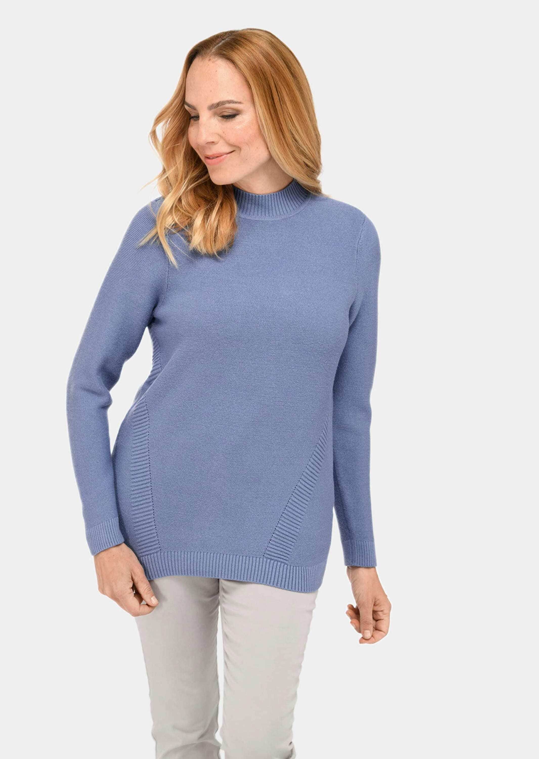 GOLDNER Strickpullover »Sportiver Strickpullover mit figurschmeichelnden Details«