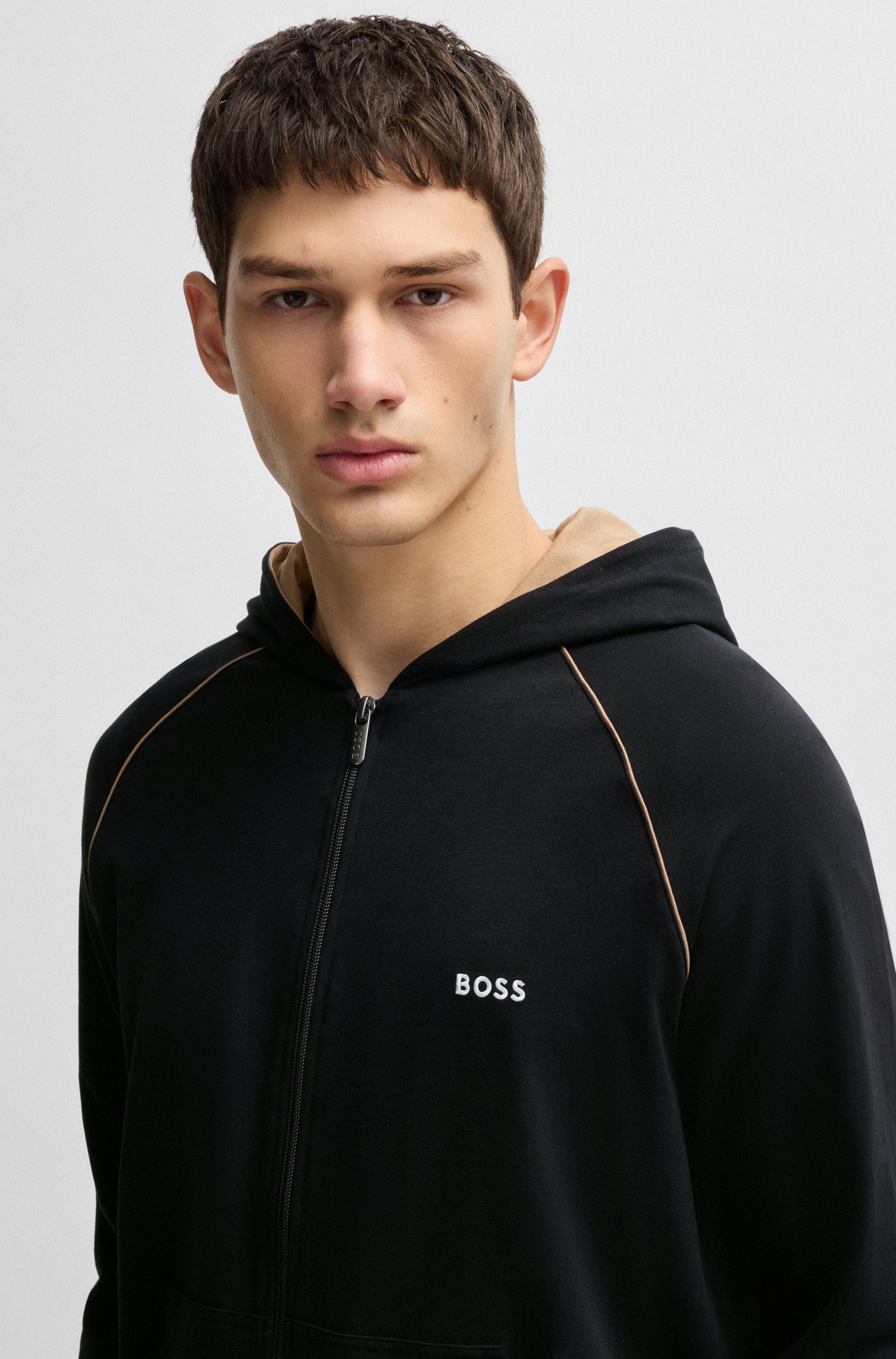 BOSS Kapuzensweatjacke »Mix&Match Jacket H«, mit Kängurutasche