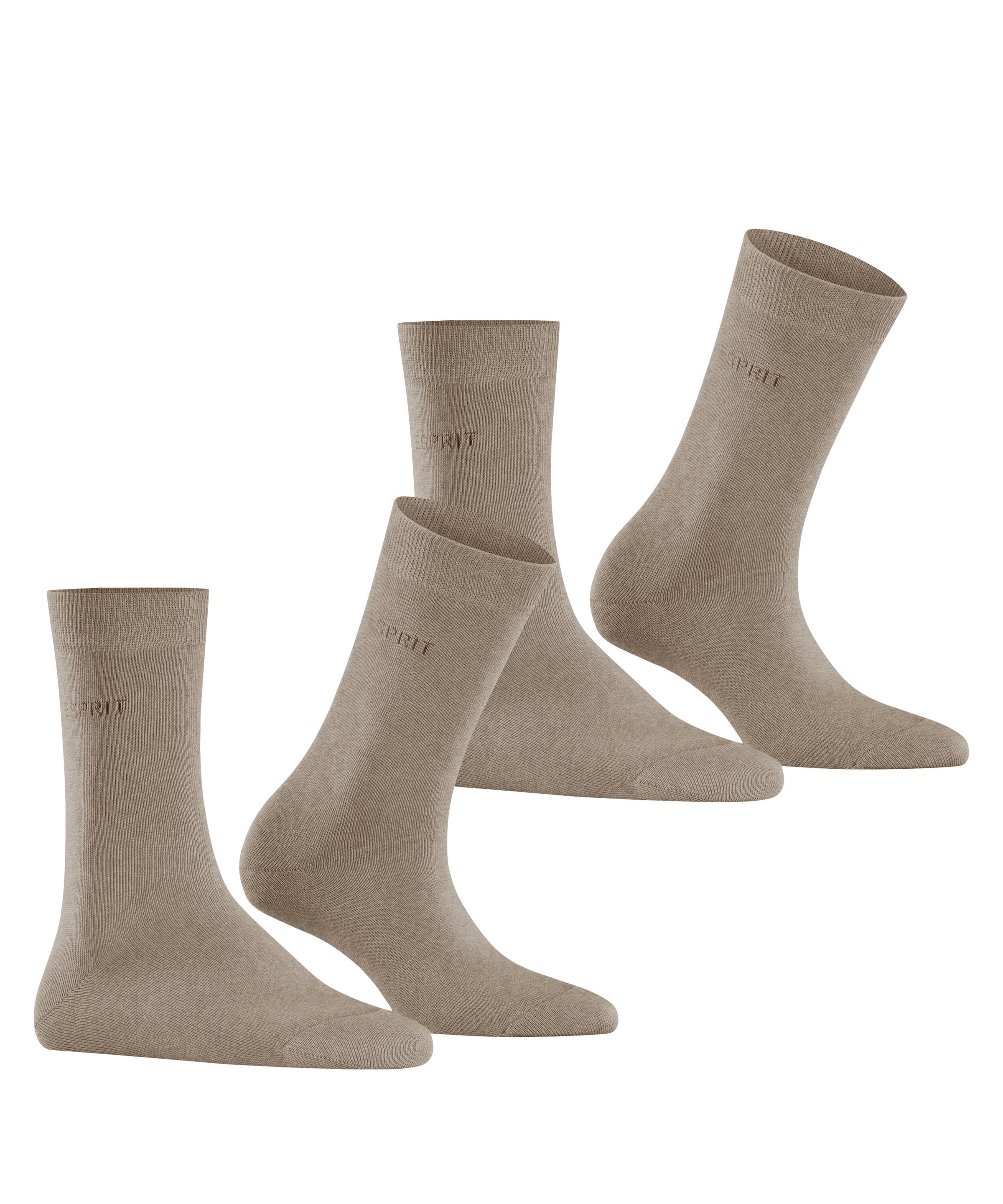 Esprit Socken »Uni«, (2 Paar, 2er Pack), aus elastischem Material, atmungsaktiv