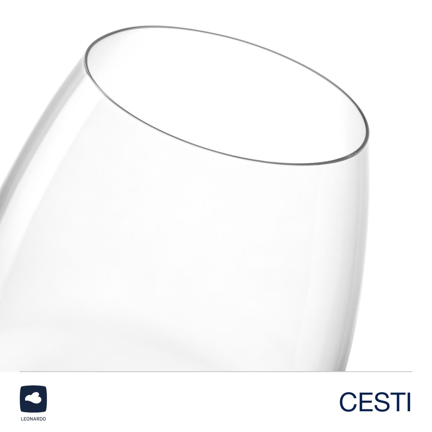 LEONARDO Gläser-Set »Trinkgläser CESTI + Poliertuch« 6 Trinkgläser mit Poliertuch