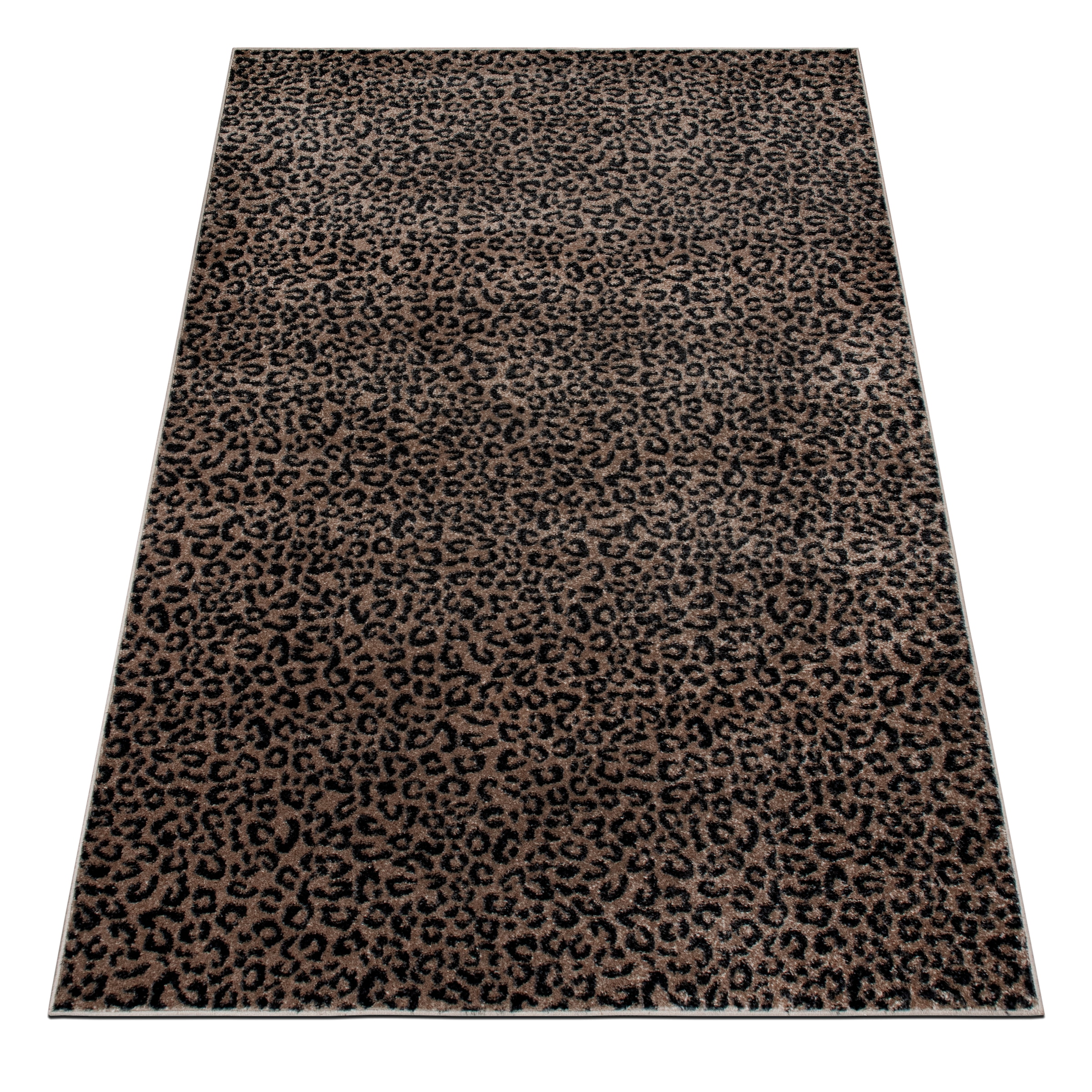 OTTO home Teppich »Fynna, Leoparden-Muster, Animalprint« rechteckig 9 mm Höhe besonders weicher Flor, Wohnzimmer, Schlafzimmer, Esszimmer, Leo