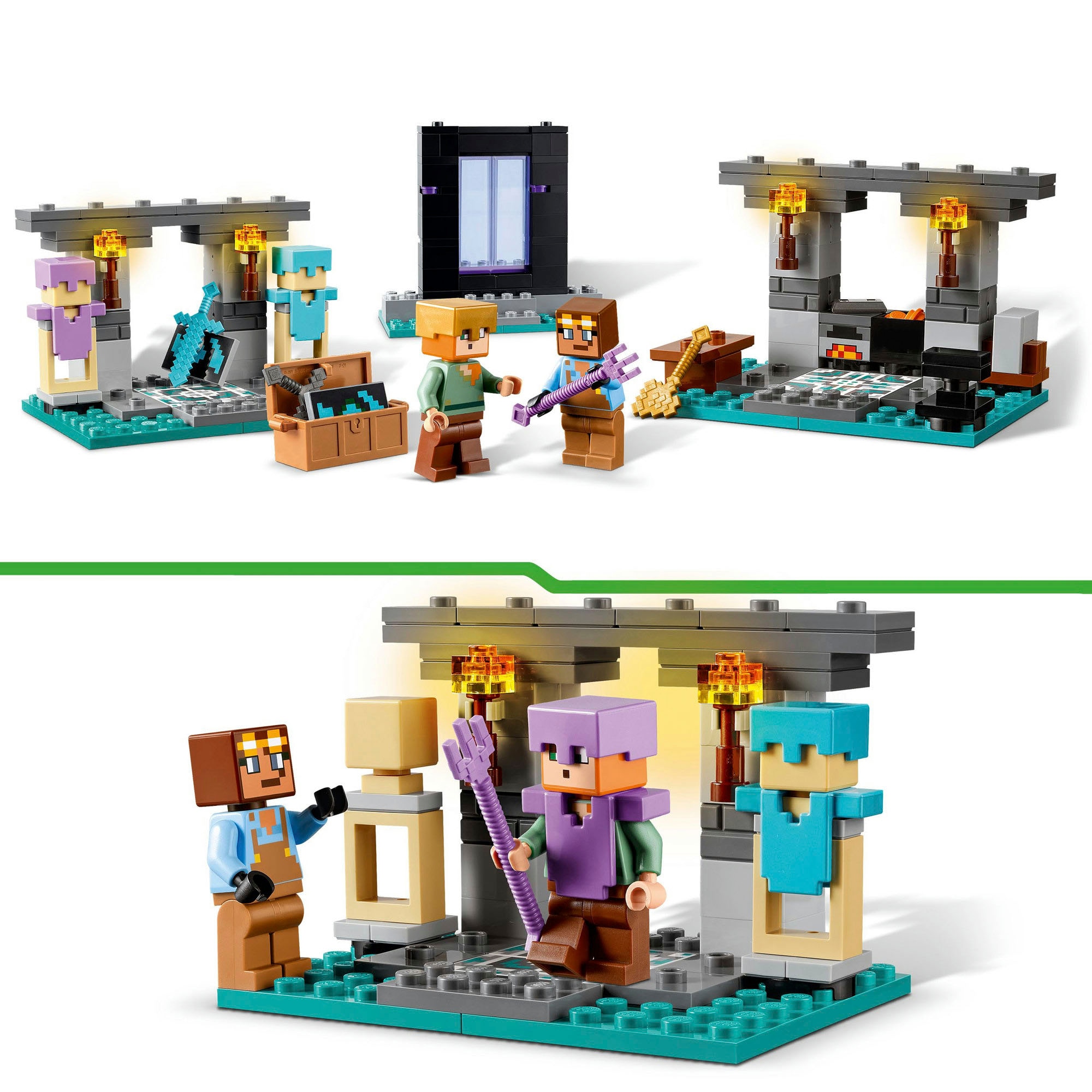 LEGO® Konstruktionsspielsteine »Die Waffenkammer (21252), LEGO Minecraft«, (203 St.), Made in Europe