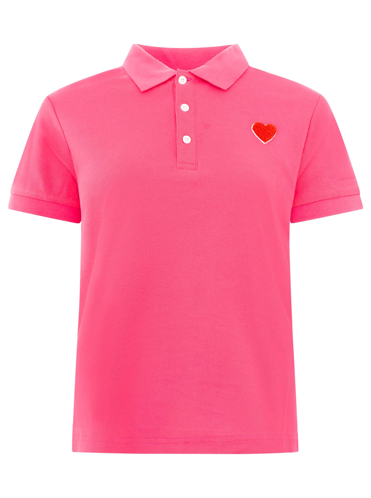 Zwillingsherz Poloshirt »Herz« unifarben, Polokragen mit Knopfleiste, Herz-Patch