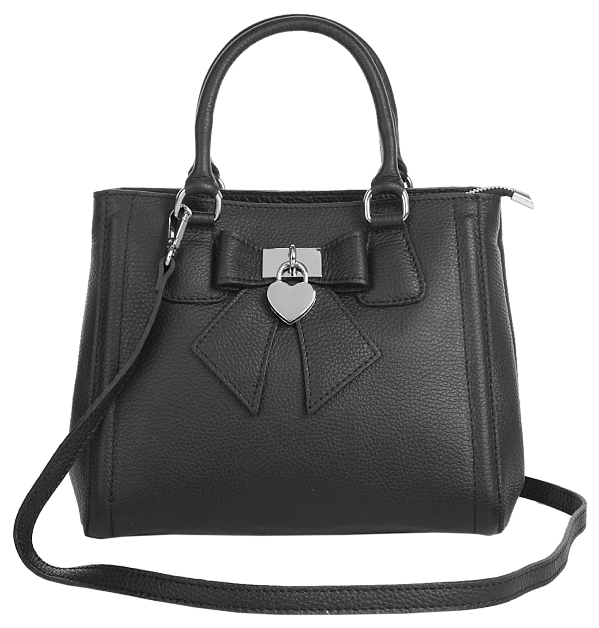 Cluty Henkeltasche »CLUTY Damen Handtasche SOLCUORE echt Leder, Made in Italy« echt Leder, Made in Italy