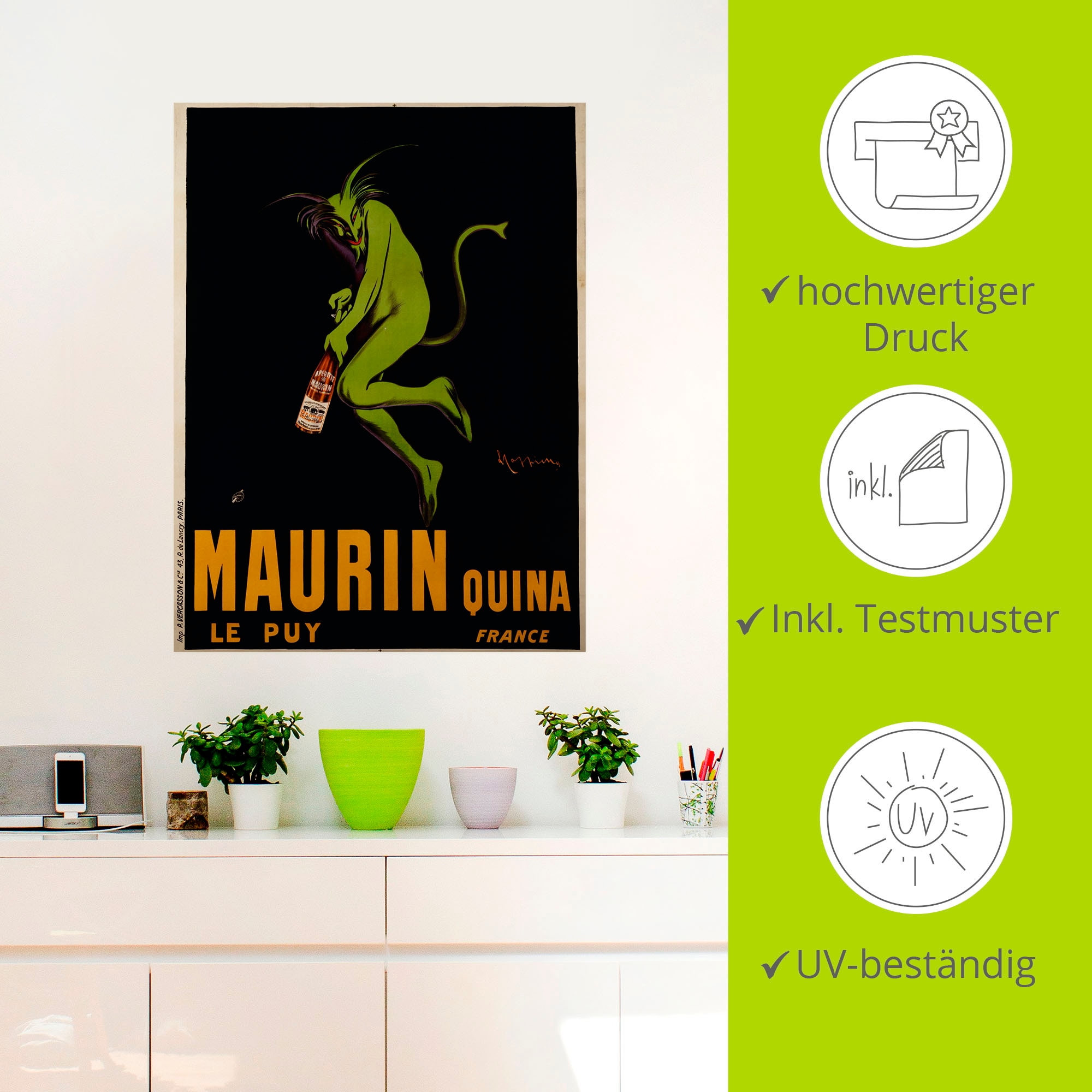 Artland Wandbild »Maurin Quina. Um 1922«, Schilder, (1 St.), als Leinwandbild, Poster, Wandaufkleber in verschied. Größen