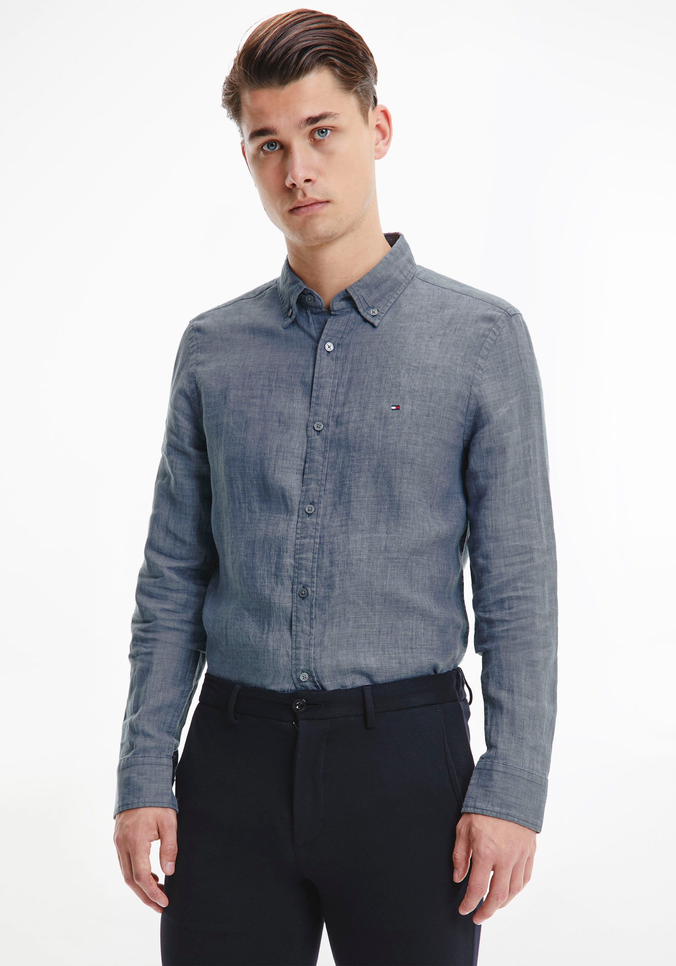 Tommy Hilfiger Leinenhemd »PIGMENT DYED LINEN RF SHIRT«