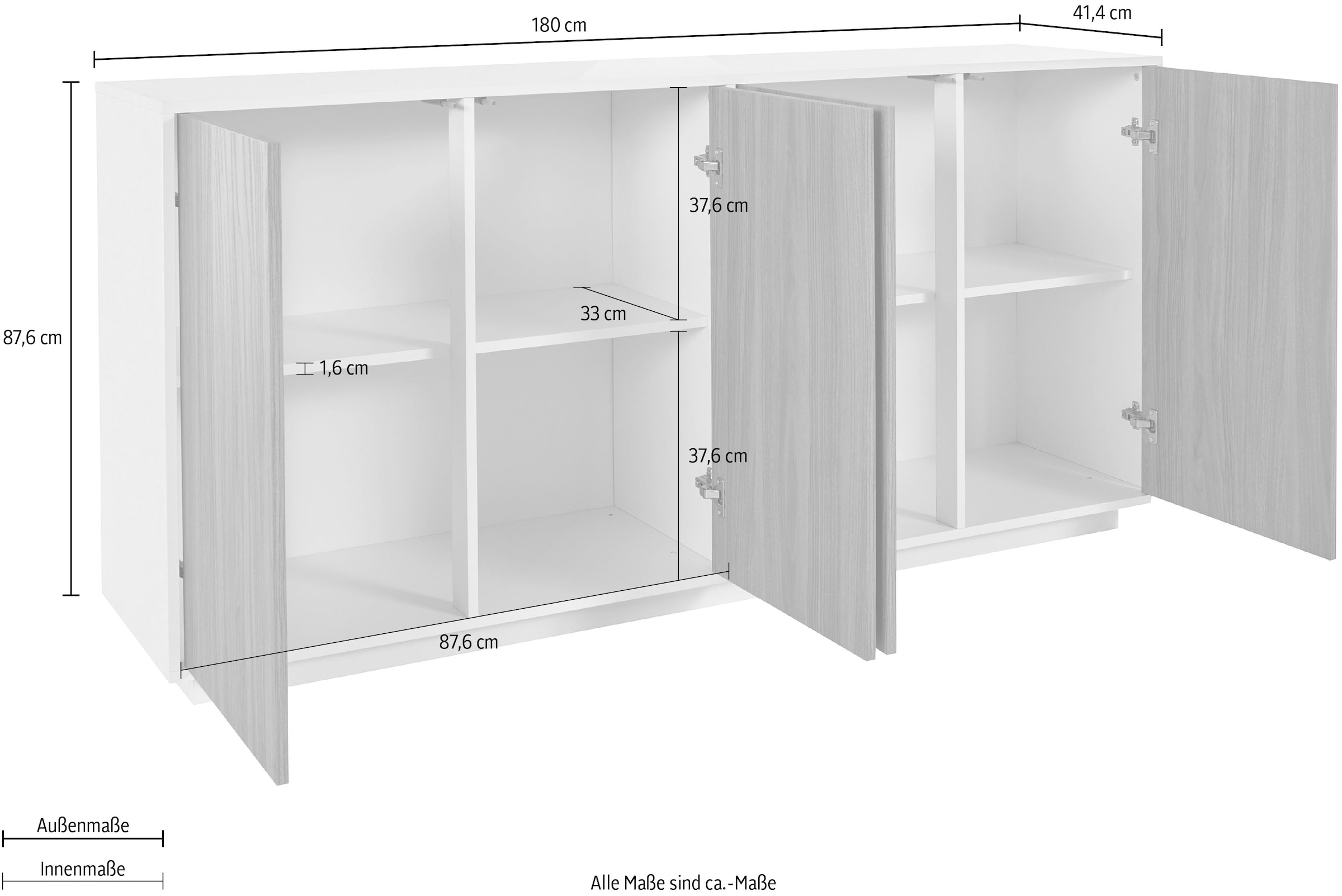 INOSIGN Sideboard »bloom«, Breite ca. 180 cm