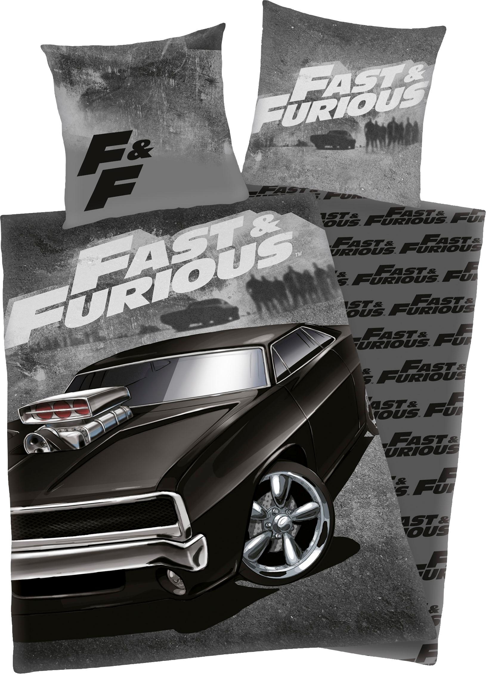 Jugendbettwäsche »Fast & Furious«, (2 tlg.), mit coolem Motiv