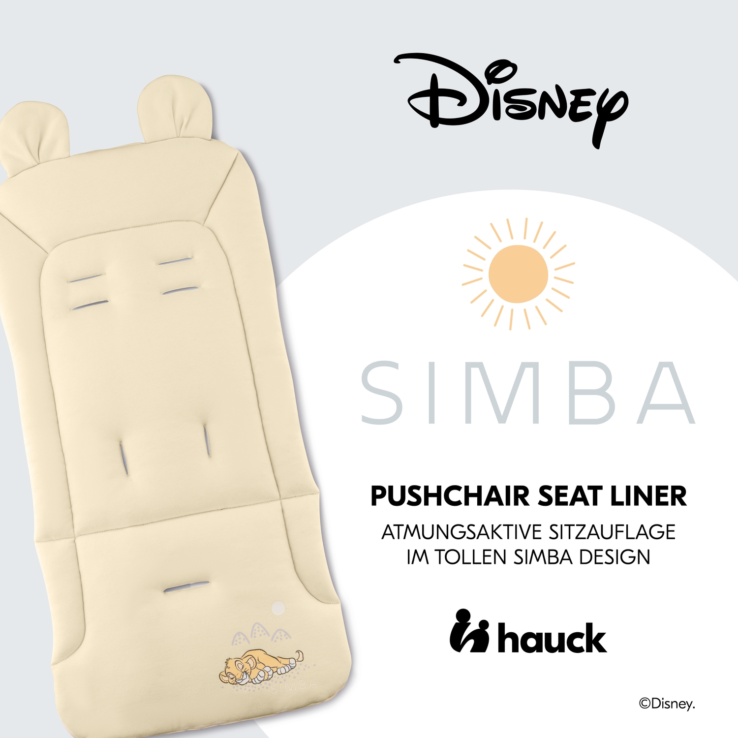 Hauck Kinderwagen-Sitzauflage »Seat Liner, Disney Simba beige«