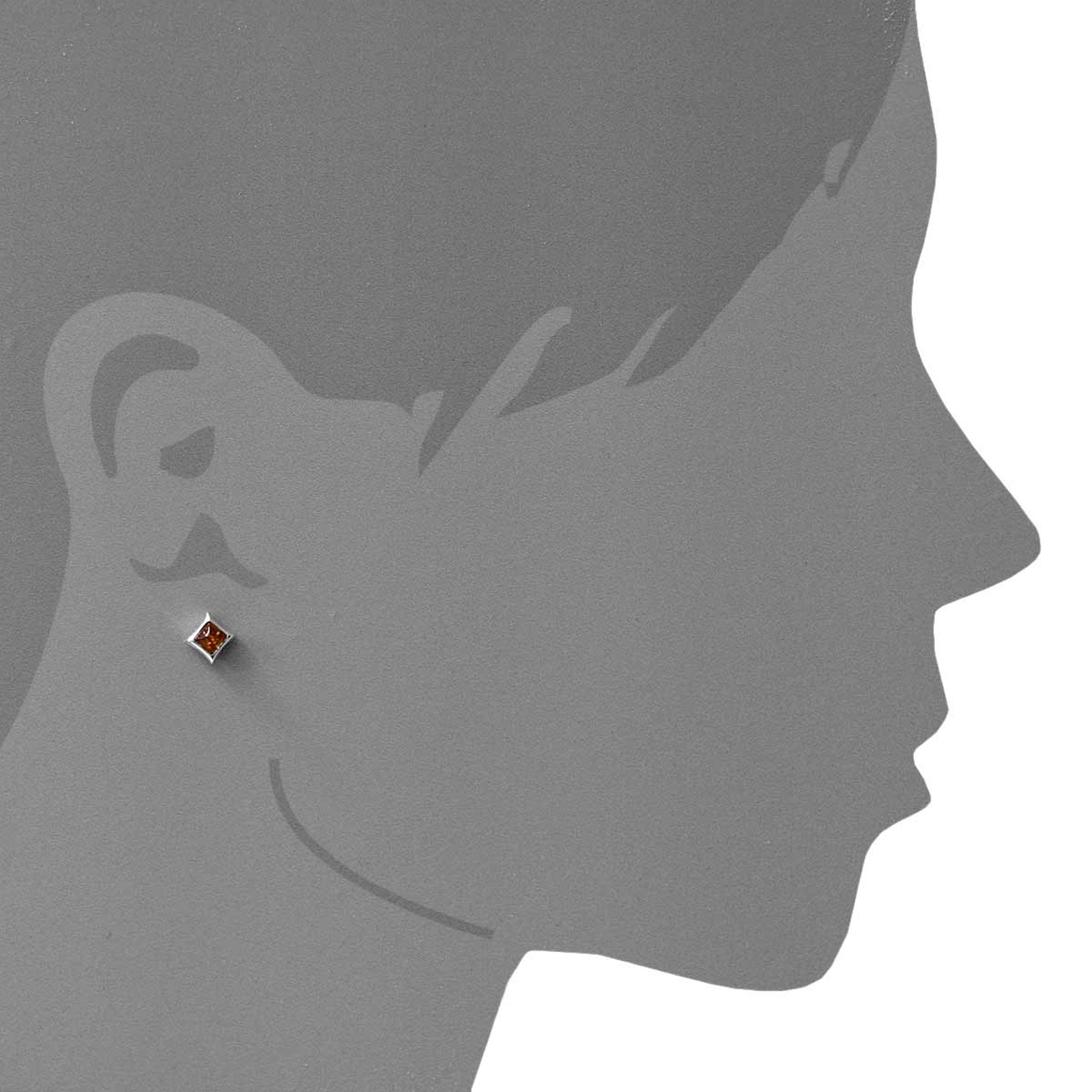 OSTSEE-SCHMUCK Paar Ohrstecker »- Elana - Silber 925/000 - Bernstein«