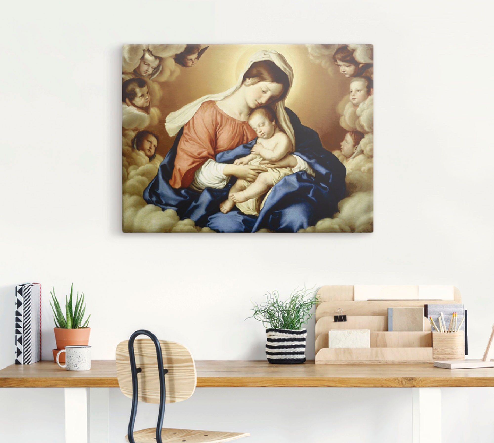 Artland Leinwandbild »Madonna mit Kind.«, Religion, (1 St.), auf Keilrahmen gespannt