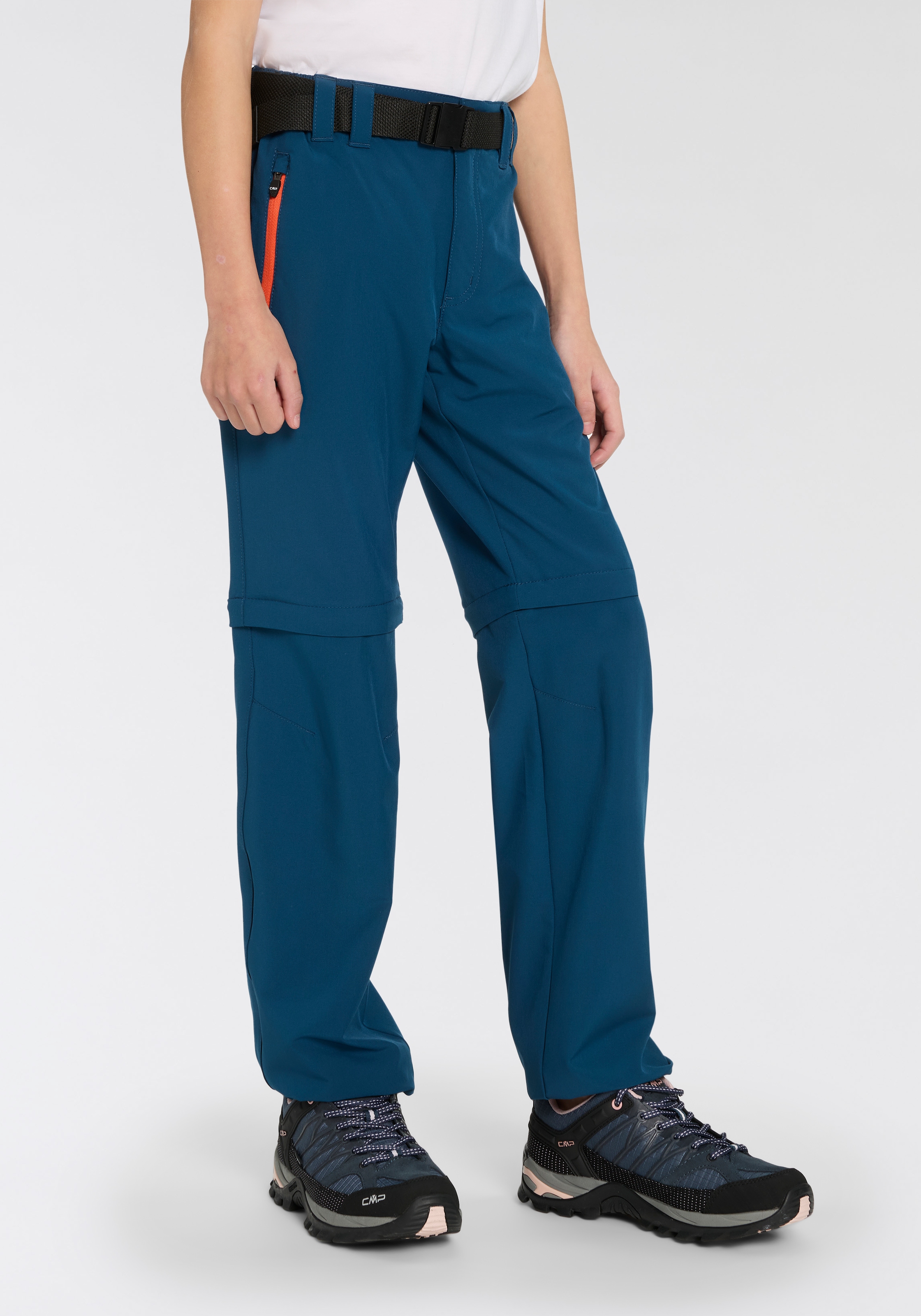 CMP Funktionshose »KID ZIP-OFF-PANT«, (Set, 2 tlg., mit Gürtel), Elastisch & Atmungsaktiv & Schnell trocknend & für Kinder