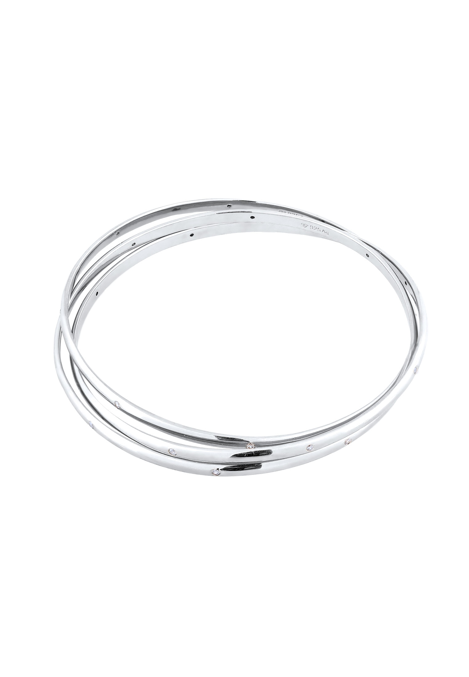 Elli Premium Armreif »Armband Armreif Zirkonia Weiß 925 Sterling Silber«