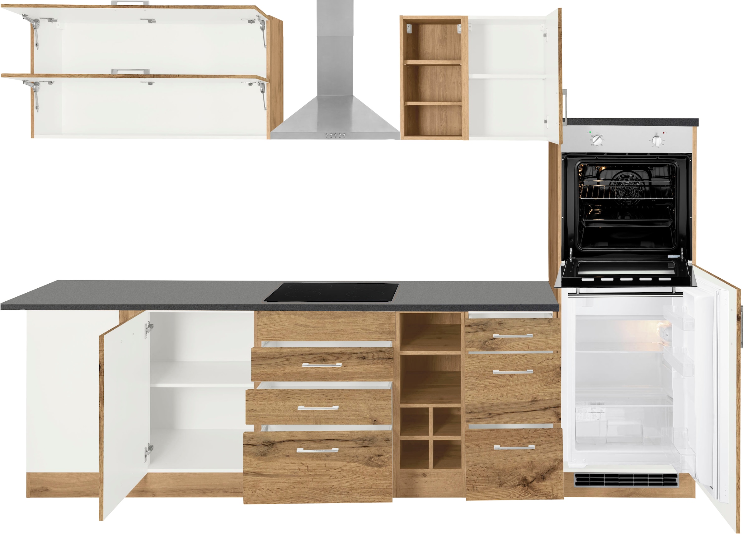 KOCHSTATION Winkelküche »KS-Colmar«, ohne E-Geräte, Stellbreite 210/300 cm