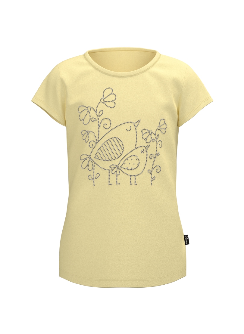Trigema T-Shirt »TRIGEMA T Shirt mit Vogel Motiv aus Strass-Steinen« 1