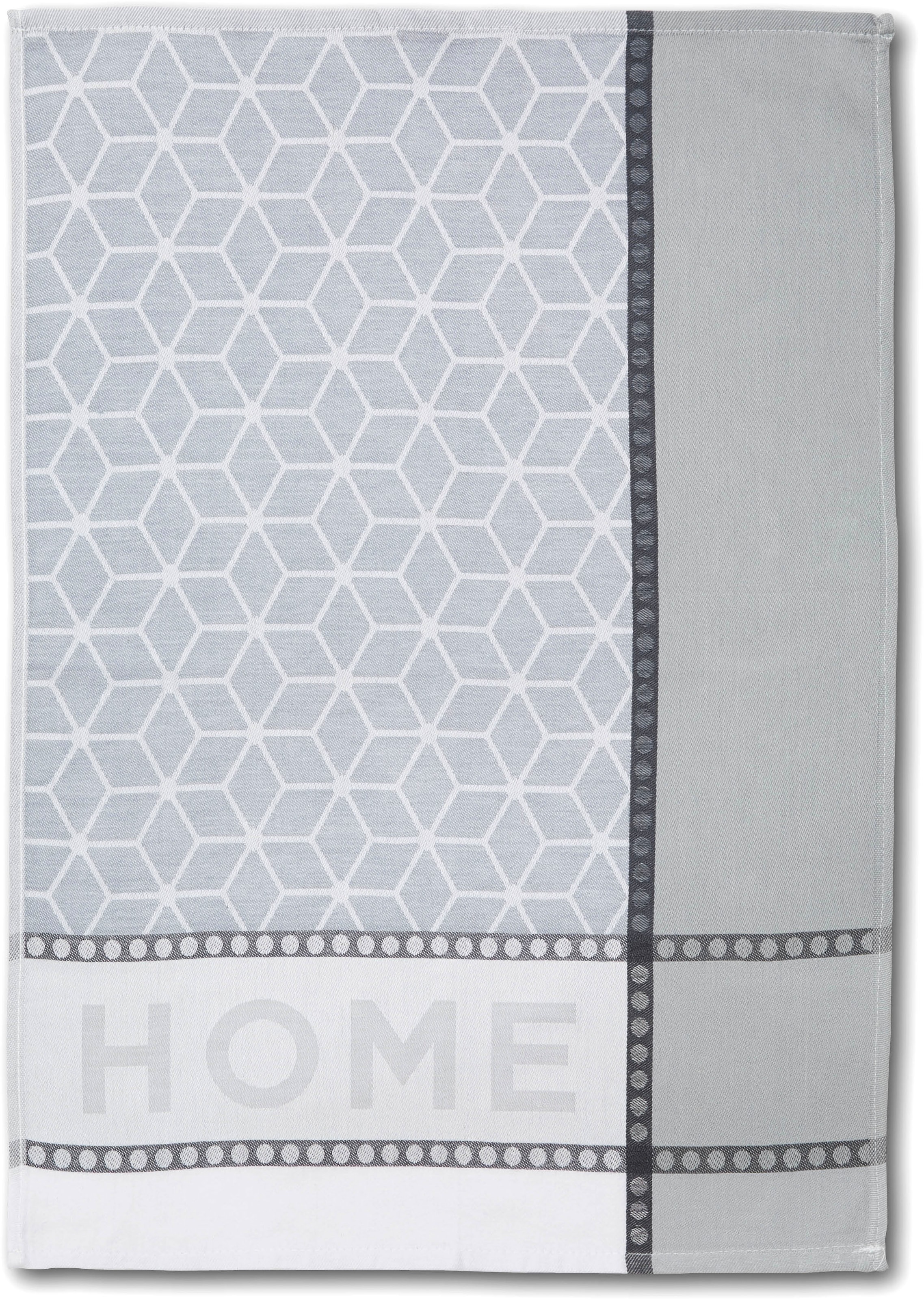 Dyckhoff Geschirrtuch »HOME & KITCHEN, Maße je Tuch ca. 50x70 cm, aus 100% Baumwolle«, (Set, 3 tlg.), mit zwei verschiedenen Motiven