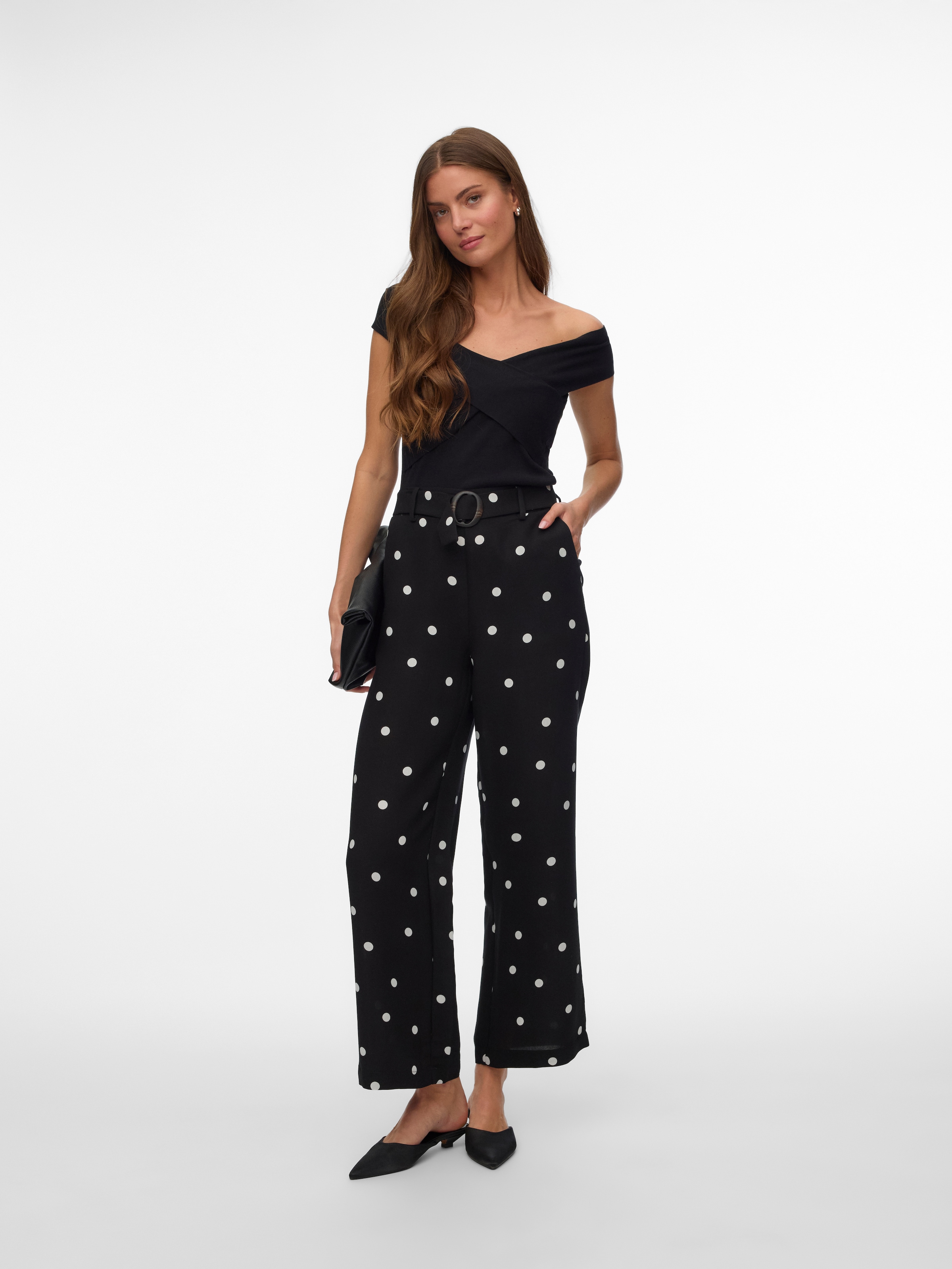 Vero Moda Schlupfhose »VMJOAN HW WIDE PANT WVN BTQ«  Viskosemischung