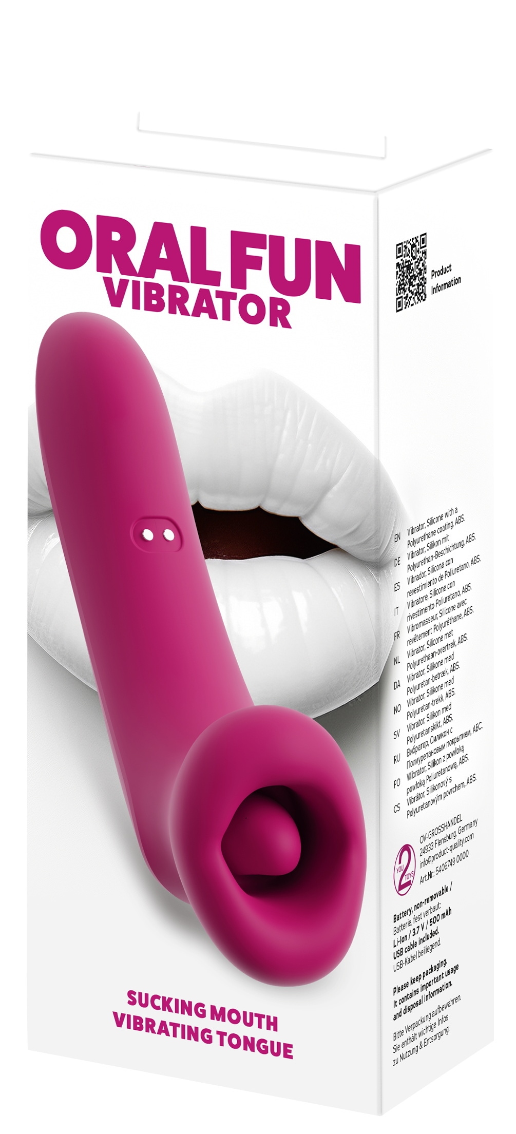 You2Toys Vibrator »Auflegevibrator Oral Fun Vibrator Sucking Mouth Vibrating Tongue«