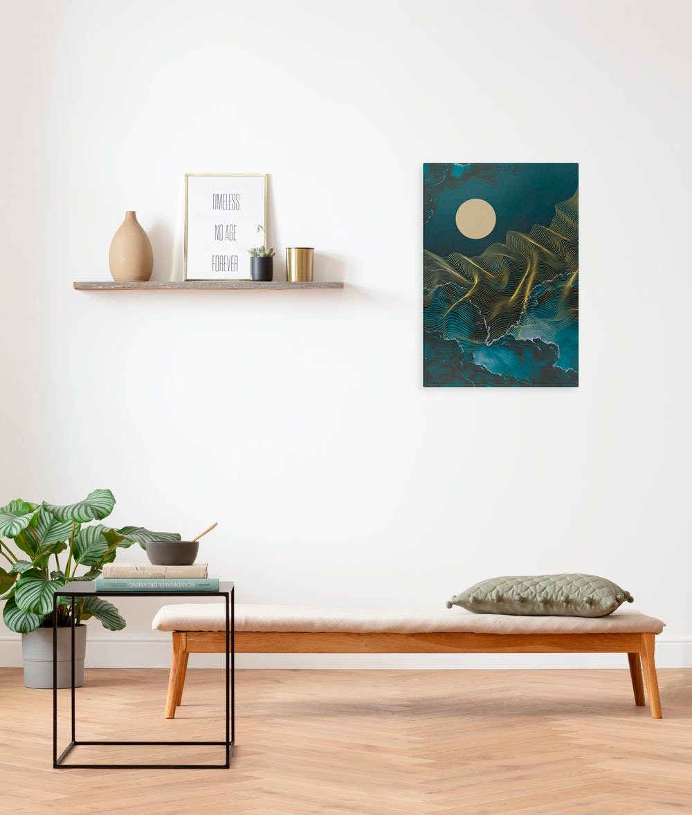 Leinwandbild »Moon Waves«, (1 St.), 40x60 cm (Breite x Höhe), Keilrahmenbild