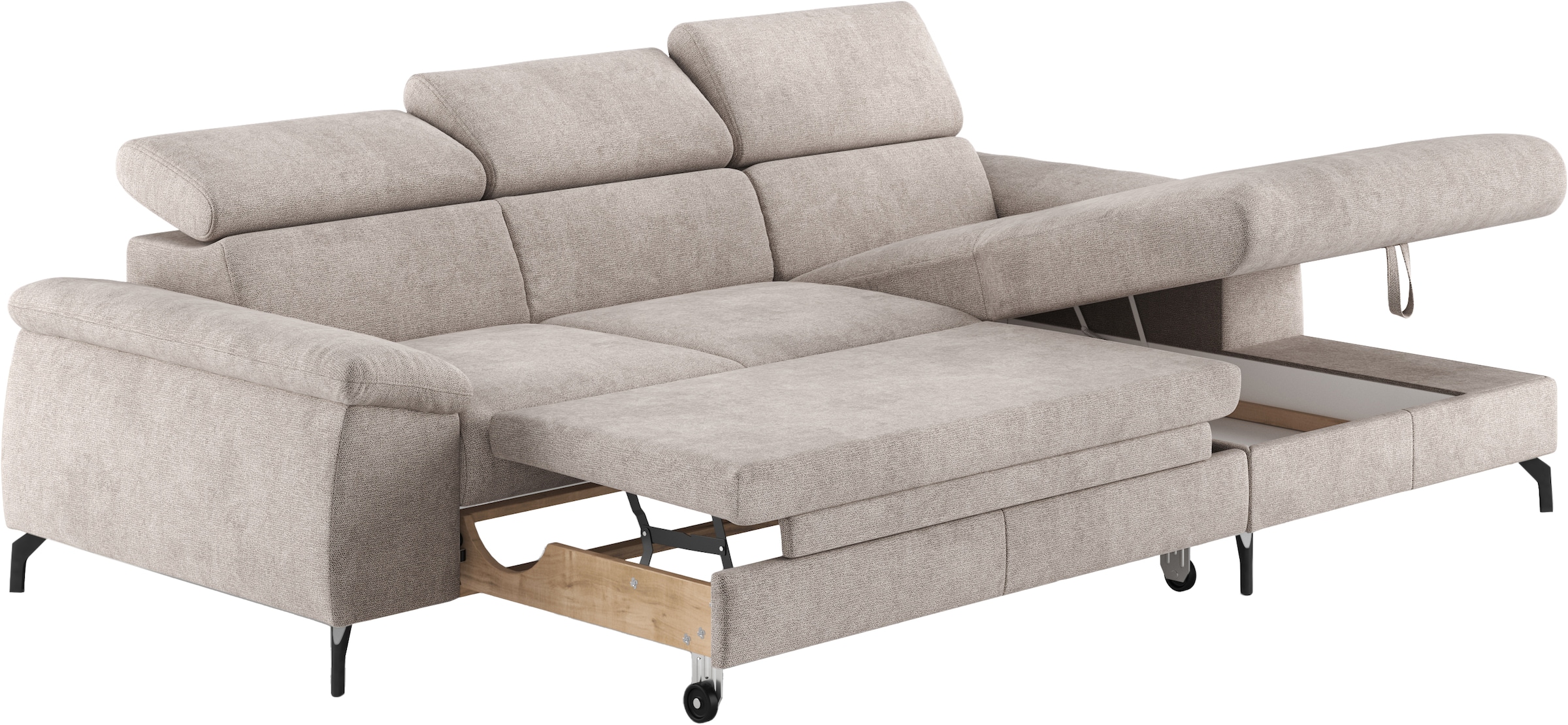 COTTA Ecksofa »Kitty L-Form«, mit Kopfteilverstellung, wahlweise mit Bettfunktion & Bettkasten