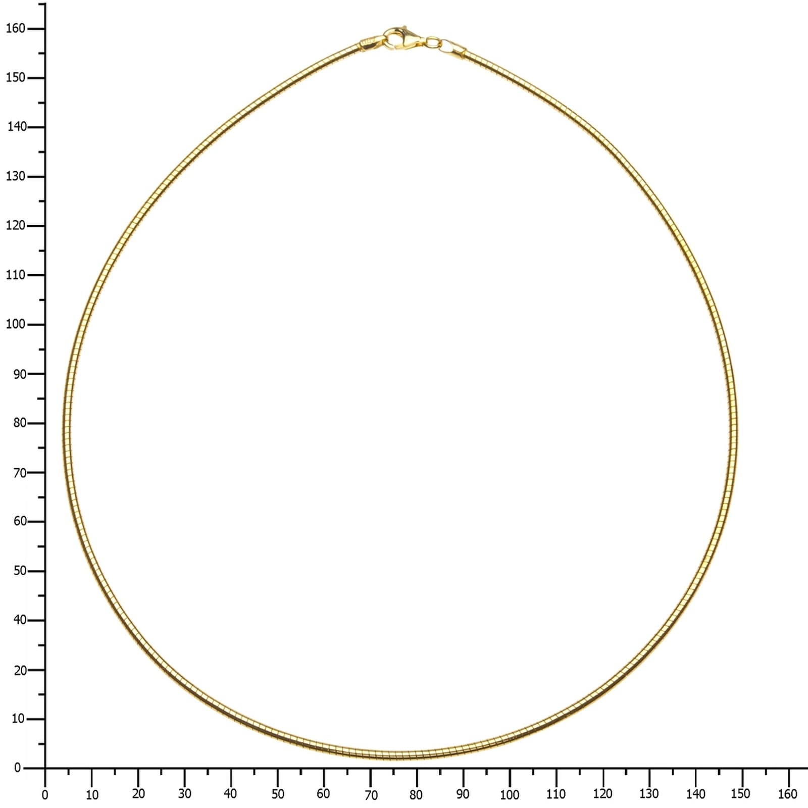 OSTSEE-SCHMUCK Halsreif »- Omega 2,2 mm - Silber 925/000, vergoldet -,«