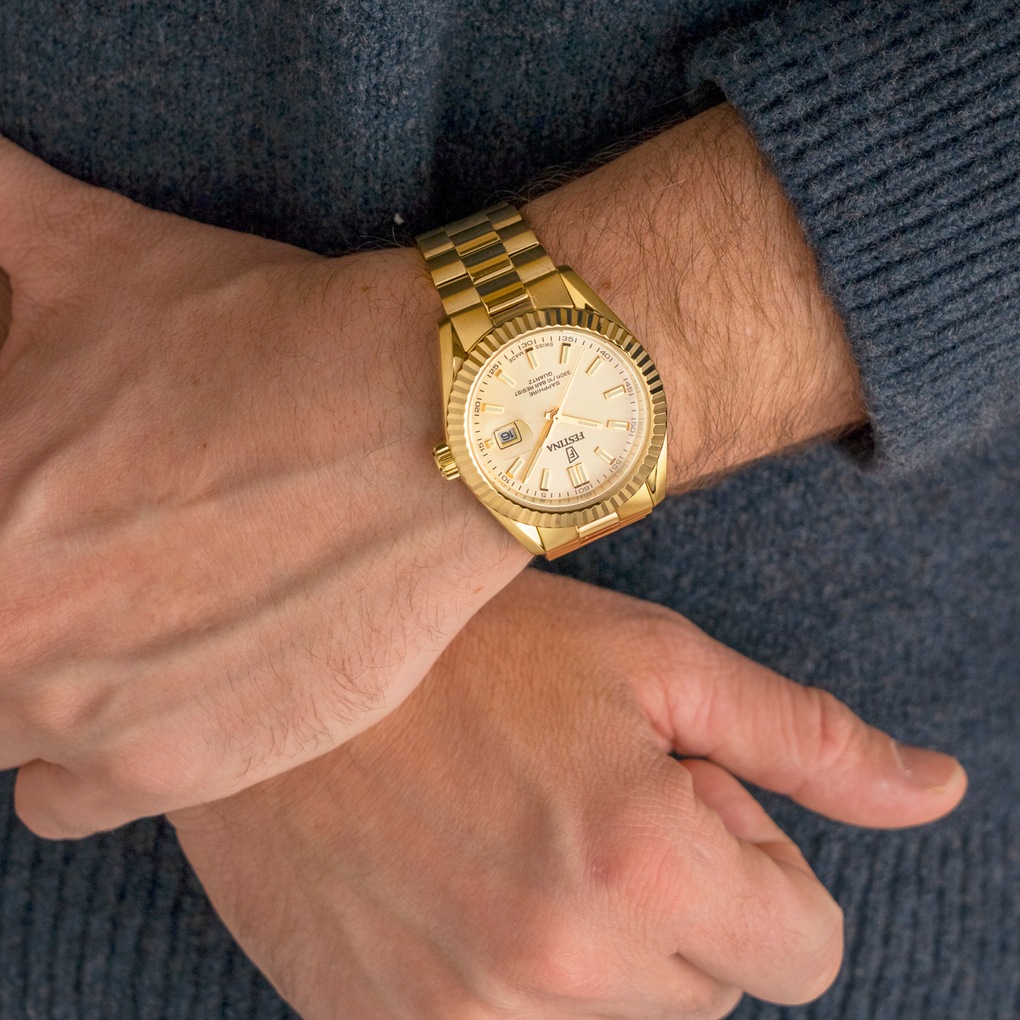 Festina Quarzuhr »Classic Steel« Armbanduhr, Damenuhr, Herrenuhr, Swiss Made, Edelstahlarmband, analog