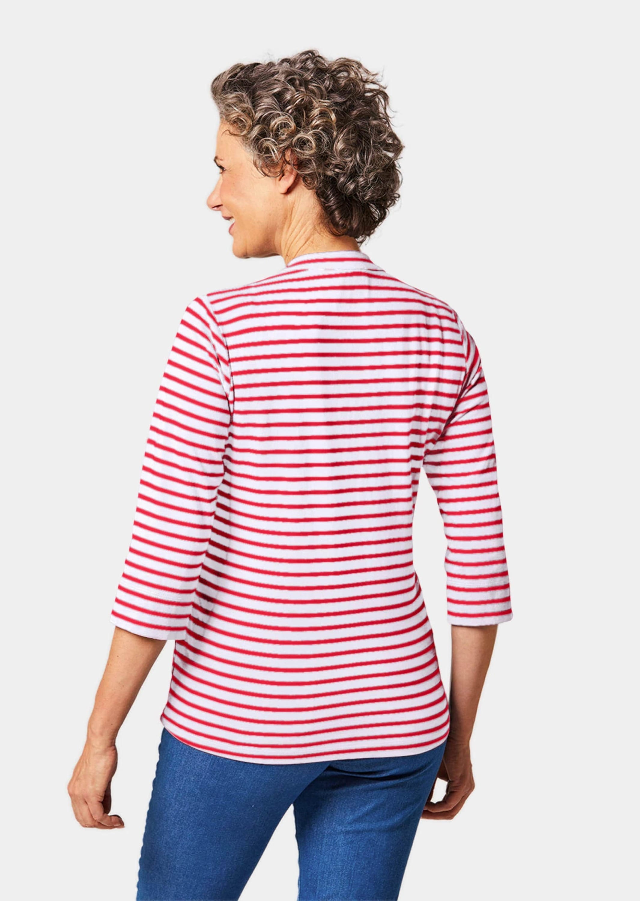 GOLDNER 3/4-Arm-Shirt »Sportives Ringelshirt in Longform«