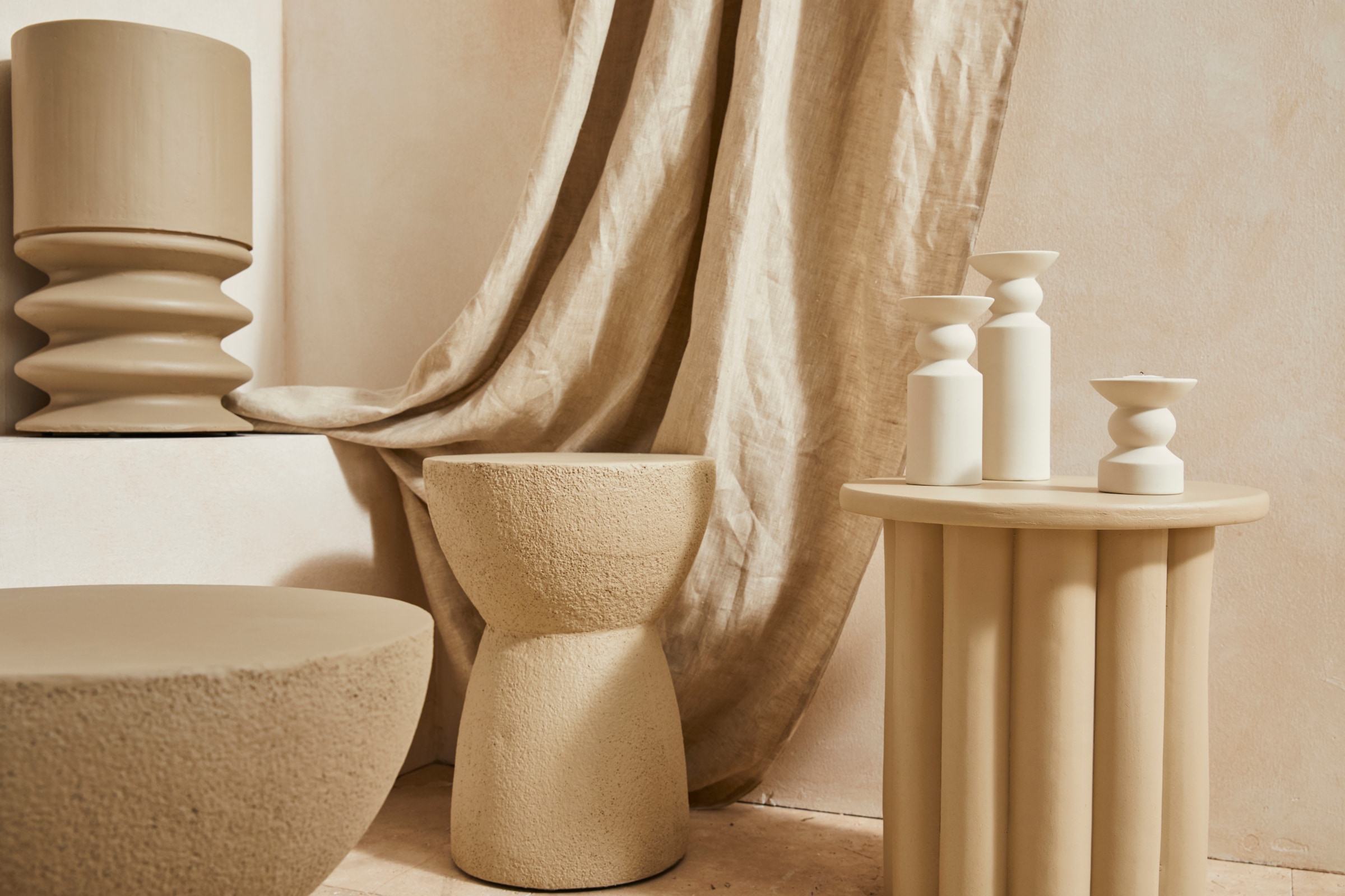 LeGer Home by Lena Gercke Beistelltisch »Zena«, in Betonoptik, moderne Form