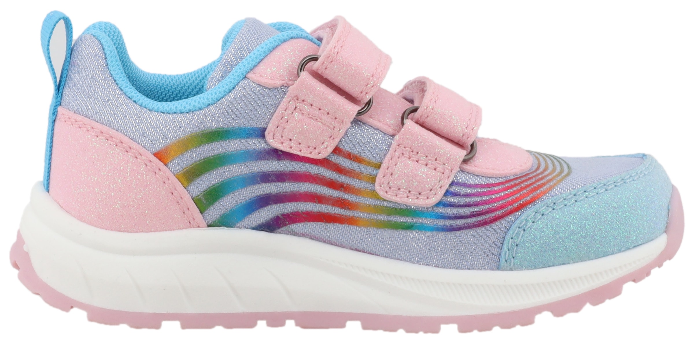 Lurchi Klettschuh »Abelia«, mit Streifen in Regenbogenfarben, Größenschablone zum Download
