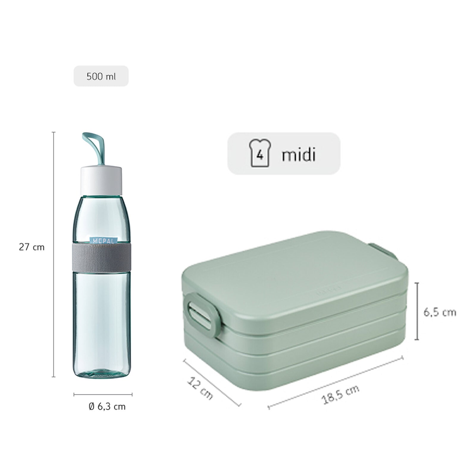 Mepal Lunchbox »Lunchset Ellipse + TAB 2er Set«