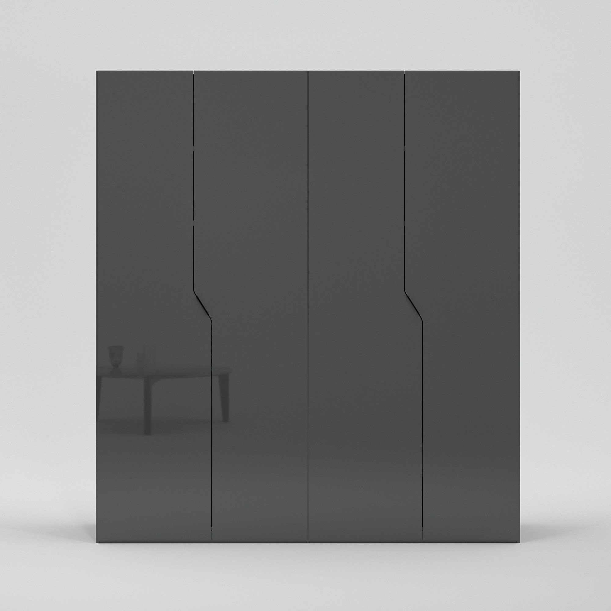 INOSIGN Kleiderschrank »AMETISTA, Drehtürenschrank, designgeformten Fronten«, Made in Italy, hochglanz lackiert, Basisausführung, Zubehör extra