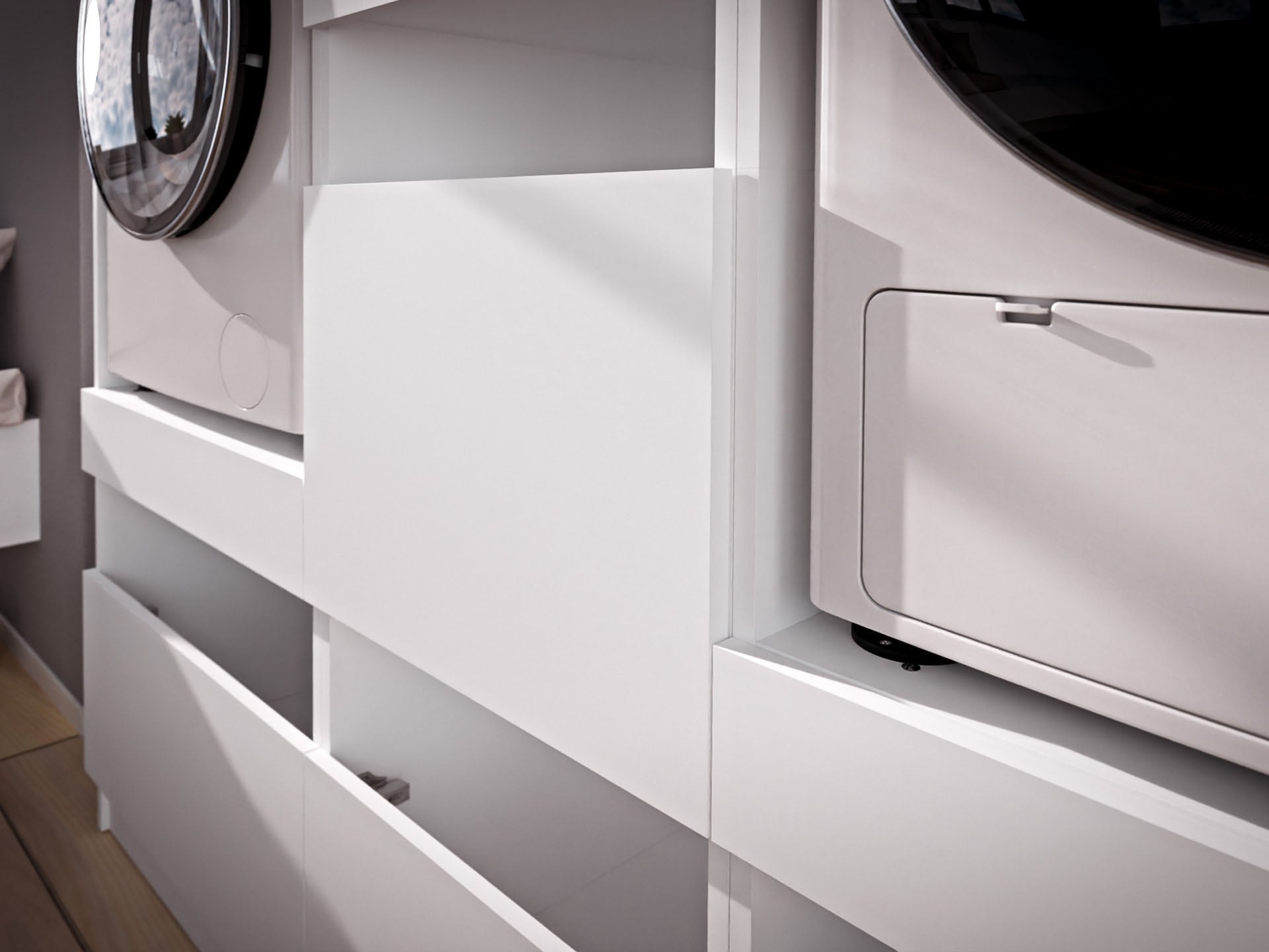 BASIC by Balculina Mehrzweckschrank-Set »Washhome B/T/H 236x68x200 cm« 4 Stk. tlg.