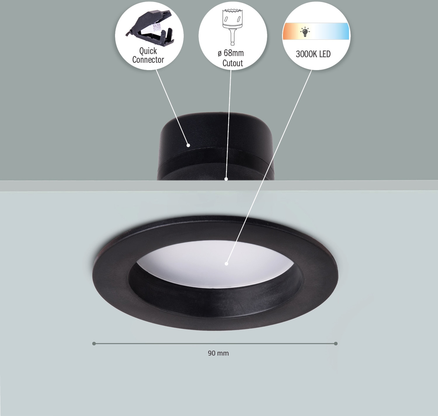 Flach LED Spotlight bei Einbaustrahler 3er Einbauleuchte »Senta«, 3000K OTTO bestellen Paco LED Set Home Strahler
