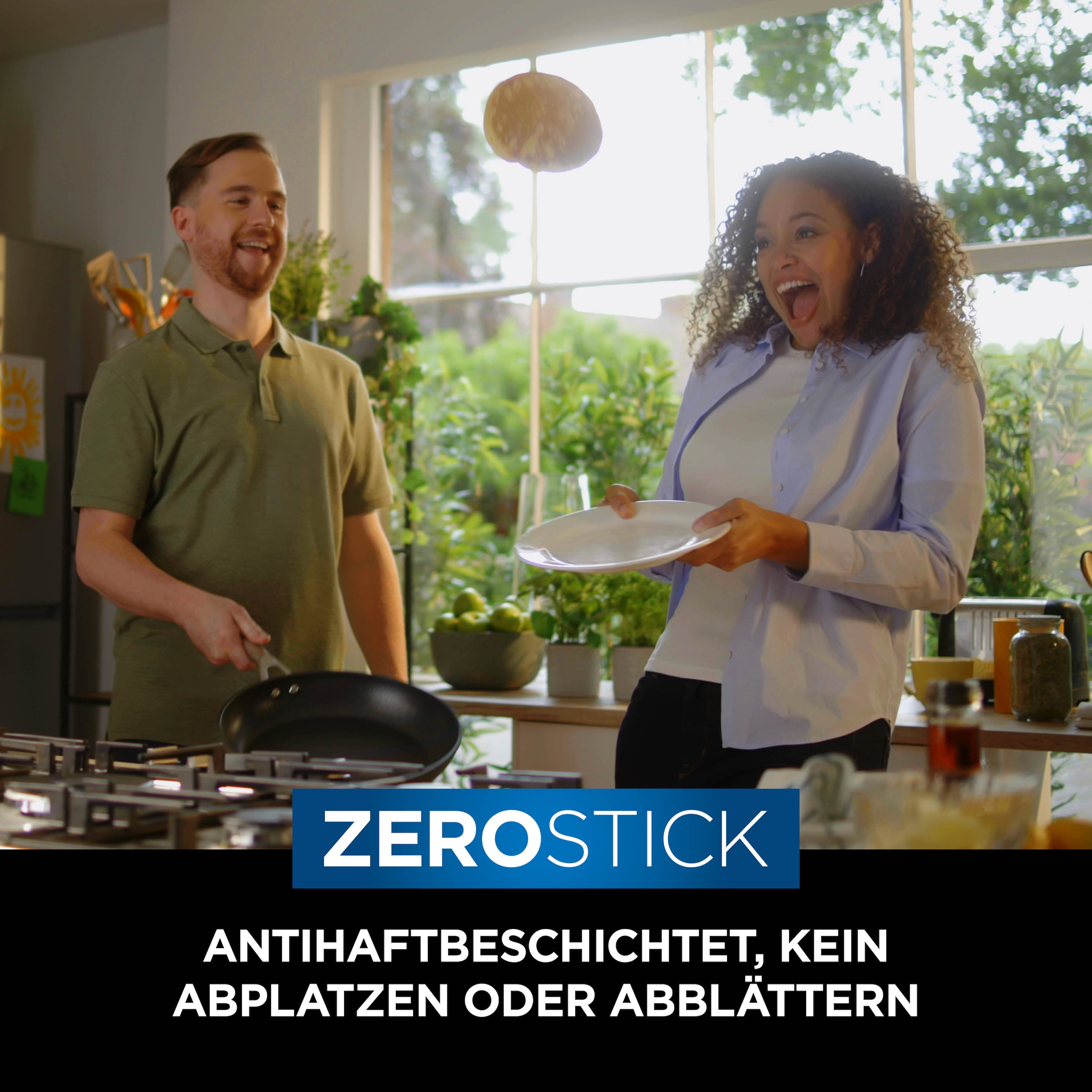 NINJA Wok »Ninja ZEROSTICK Premium Wok 28 cm C30928DE« Aluminium 1 Stk. tlg. Premium Kollektion, ZEROSTICK Technologie, garen ohne Fett