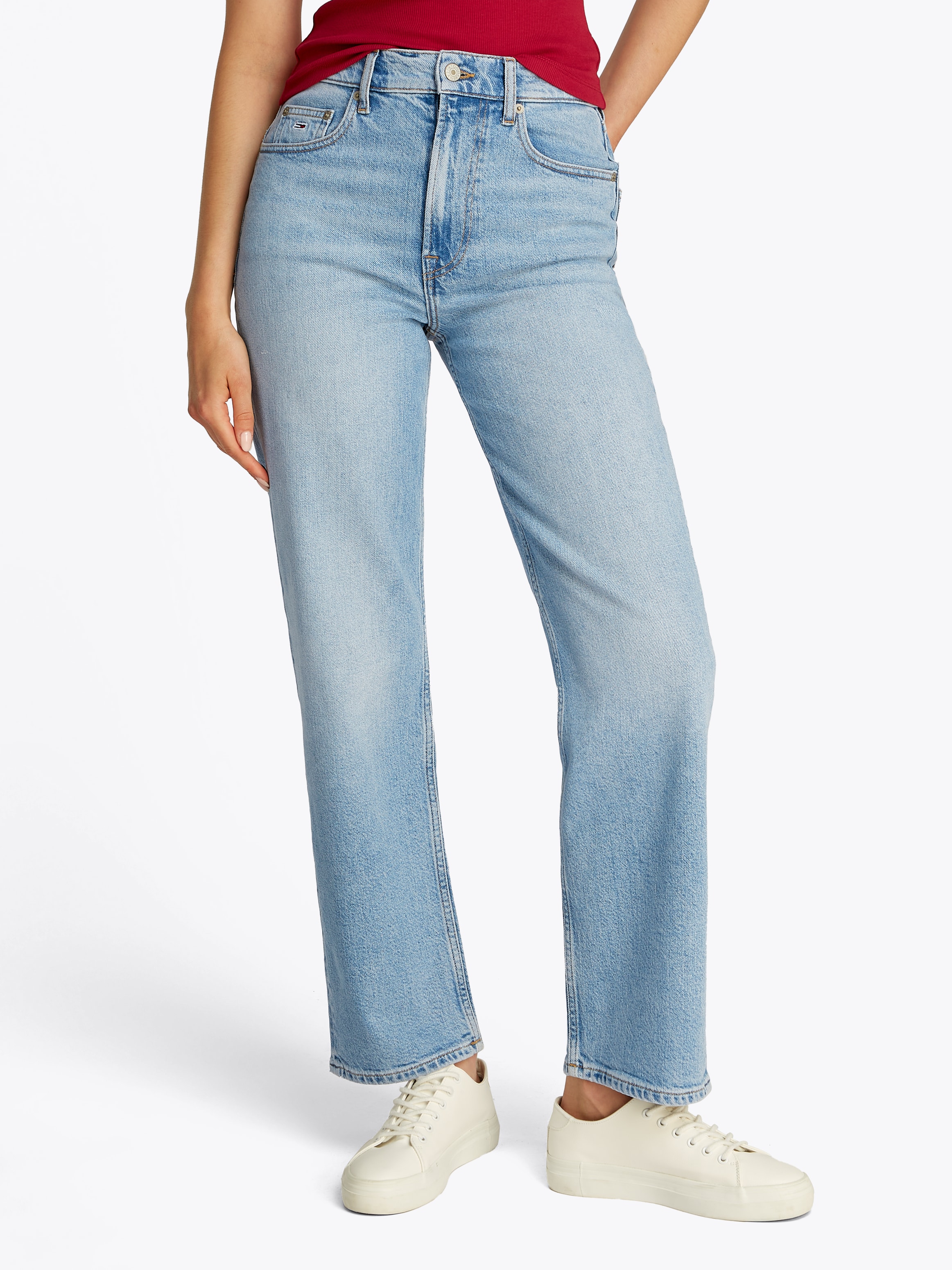 Tommy Jeans Straight-Jeans »LAYLA HR SLIM STR«, in Knöchellänge