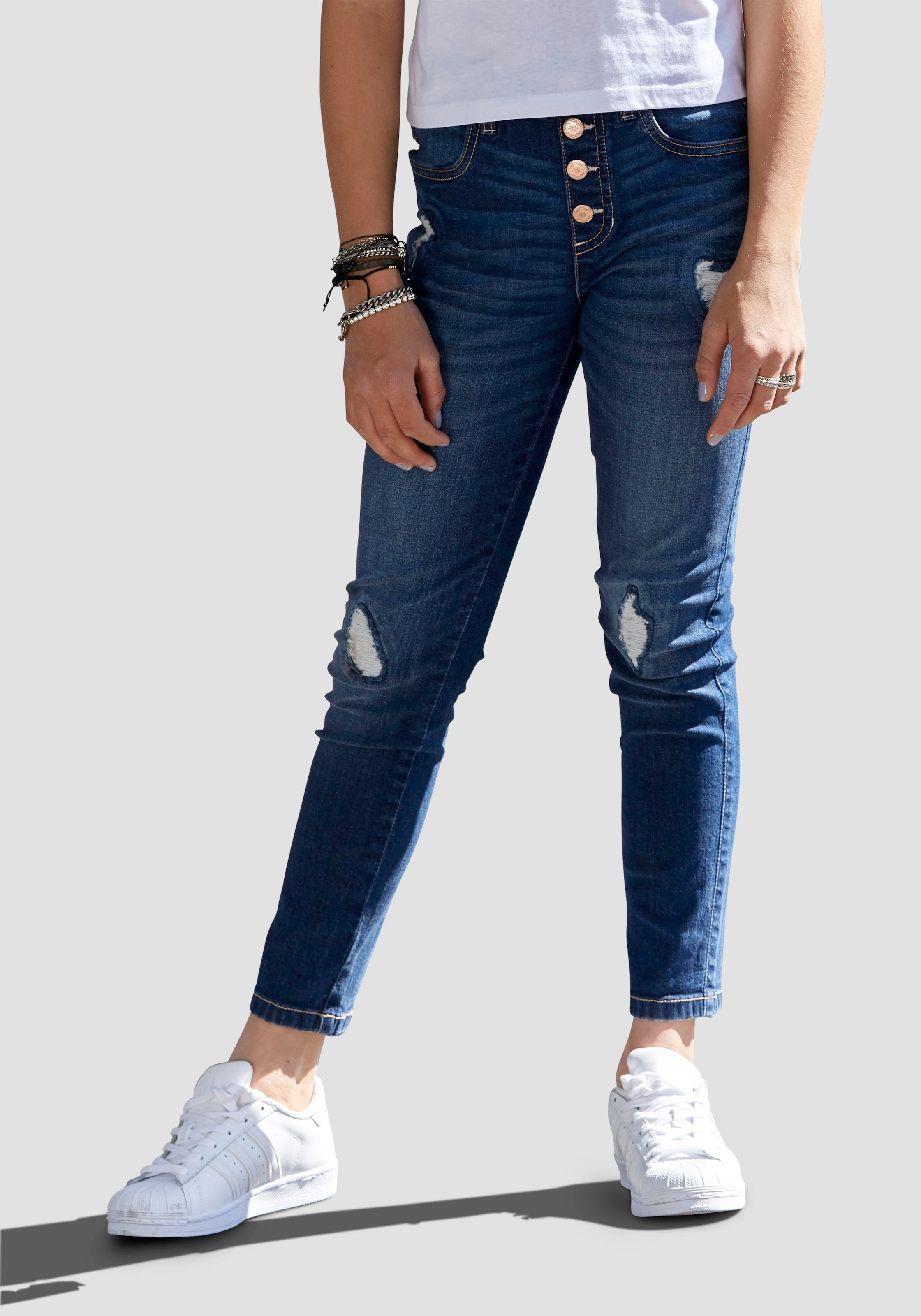 High-waist-Jeans »für Mädchen«, in Schlupfform