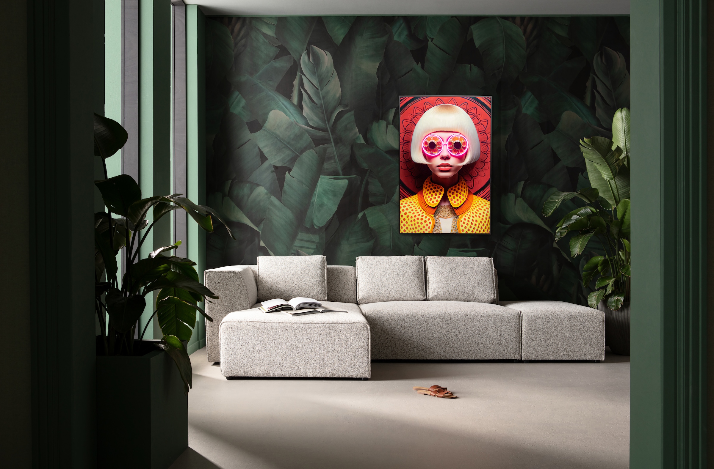 Kare Design LED-Bild »Gerahmtes Bild Fancy Lady 75x55cm« 1,  verschiedene Farben