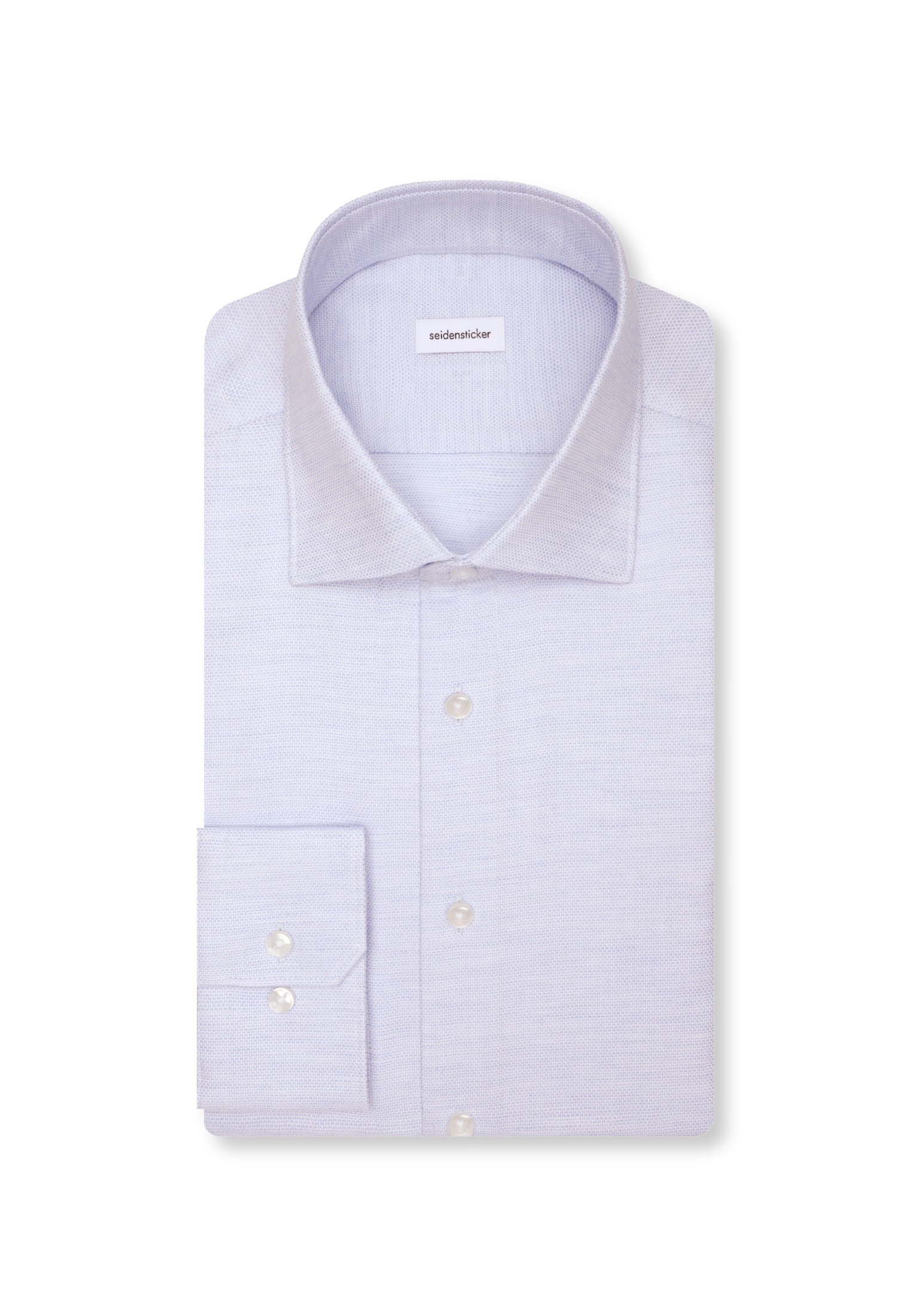 seidensticker Flanellhemd »Schwarze Rose« Shaped 1/1 Kentkragen Struktur