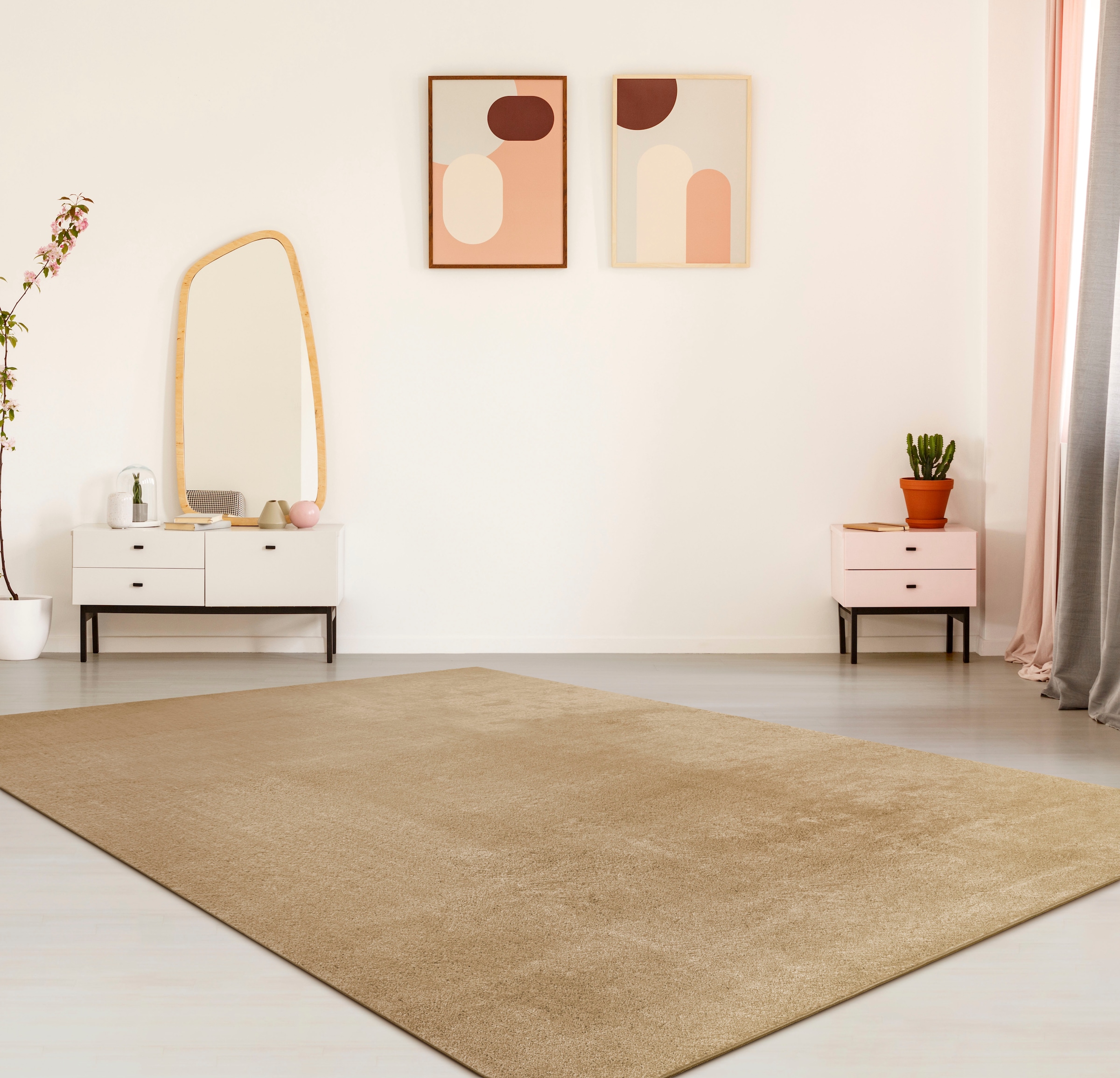 Paco Home Teppich »Cadiz 630«, rechteckig, Uni-Farben, besonders weich,  waschbar, auch als Läufer erhältlich im OTTO Online-Shop