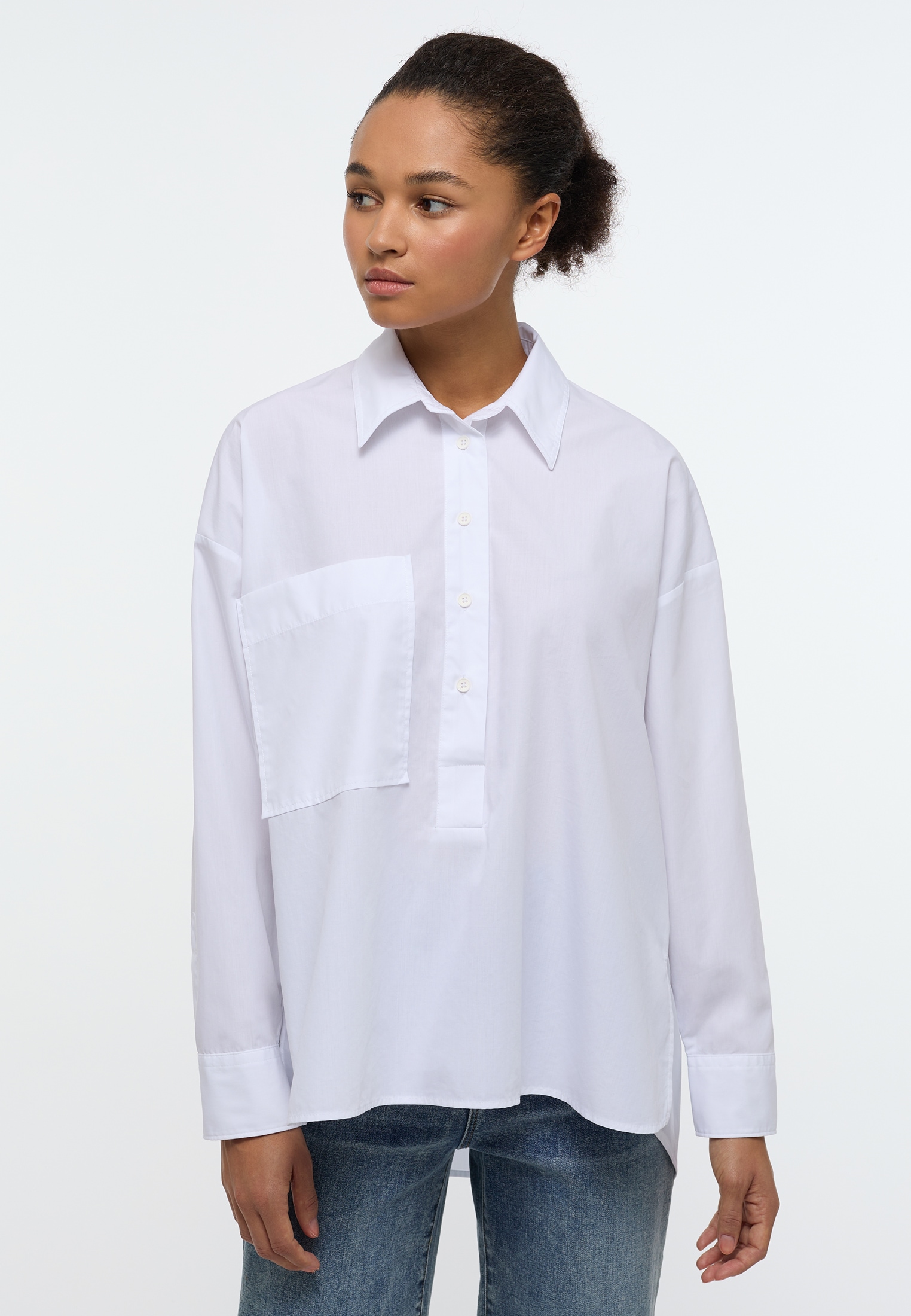 Eterna Longbluse »OVERSIZE FIT« EASY IRON (bügelleicht)