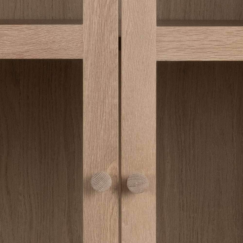 ACTONA GROUP Vitrine »Aston«, Schrank, 2 Glastüren, 2 Einlegeböden, 1 Schublade, Eiche Furnier