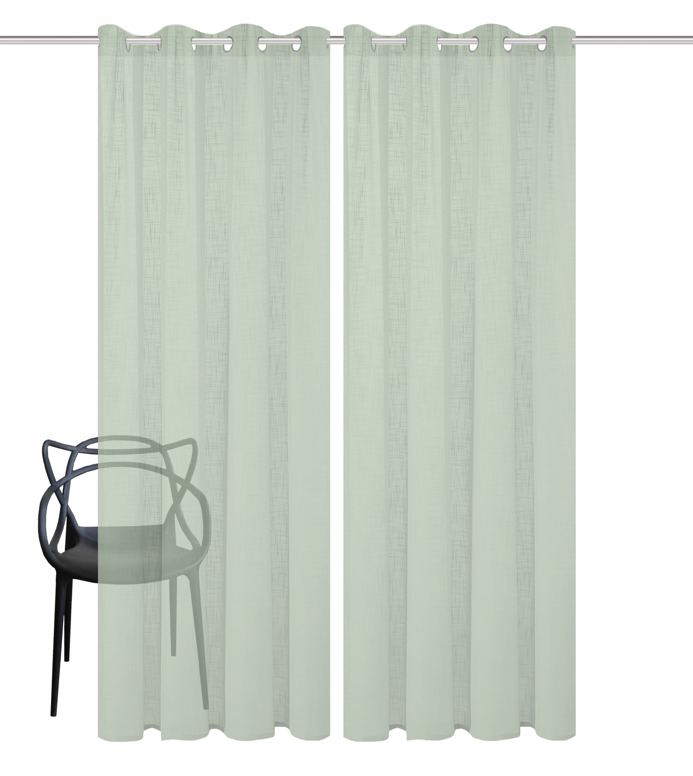 Home Basics Vorhang »SOFTY 2er Pack«, (2 St.), 2er Pack Ösenschal SOFTY Uni