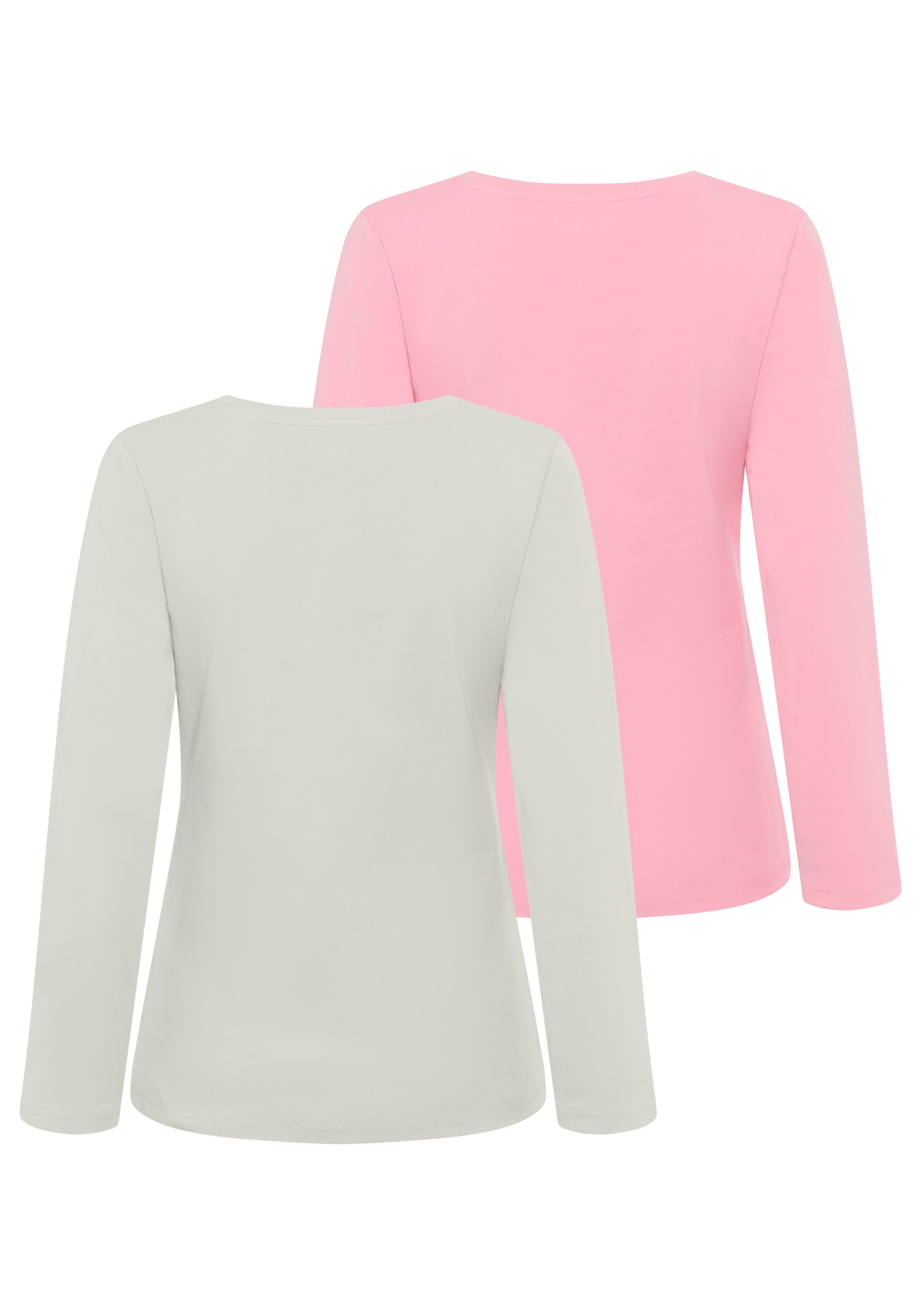 Neun Monate Umstandsshirt »2er Pack Stillshirts mit praktischem Ausschnitt«, (2 tlg.), 2er Pack Umstands-Shirt für Schwangerschaft und Stillzeit