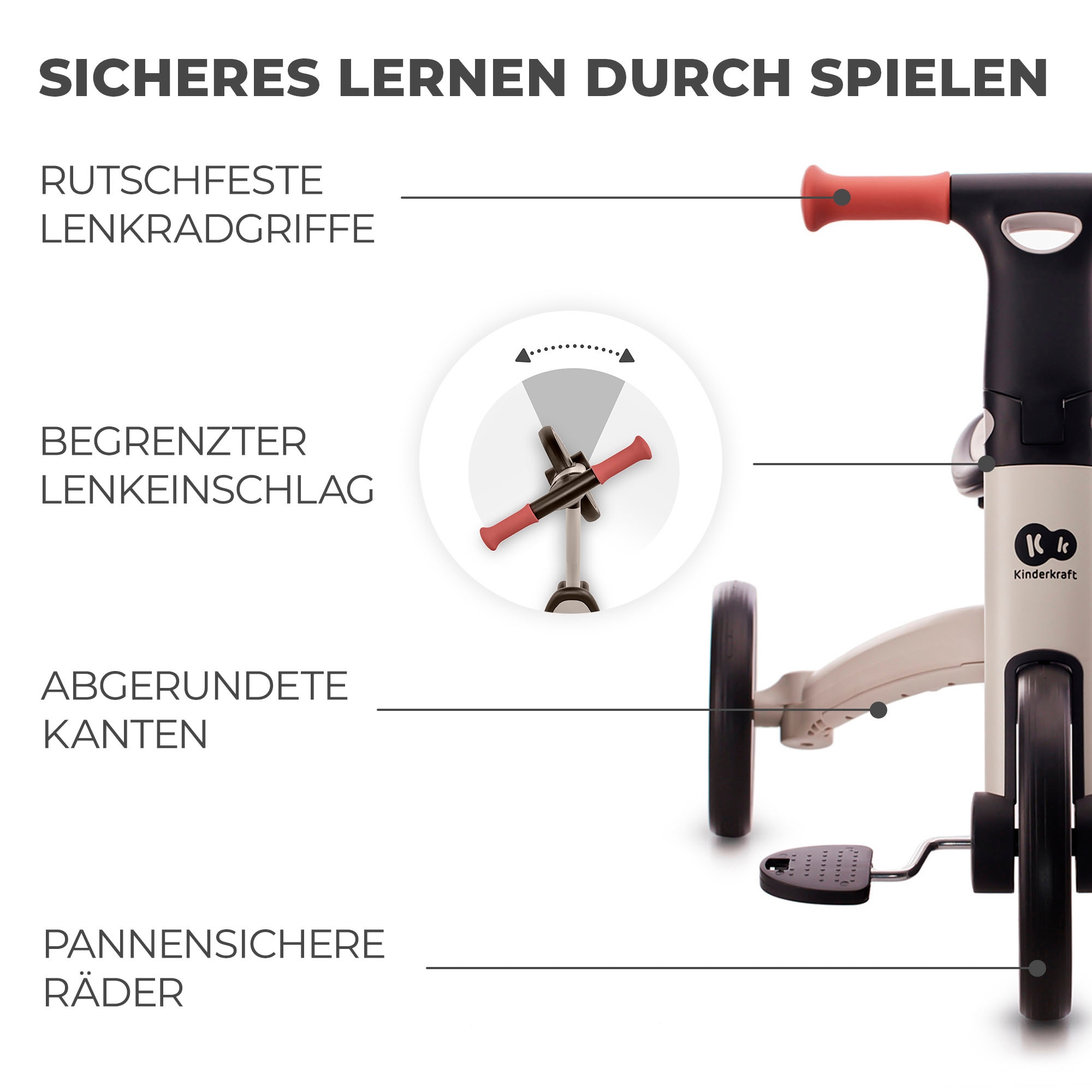 Kinderkraft Laufrad »4TRIKE«, auch als Dreirad umbaubar