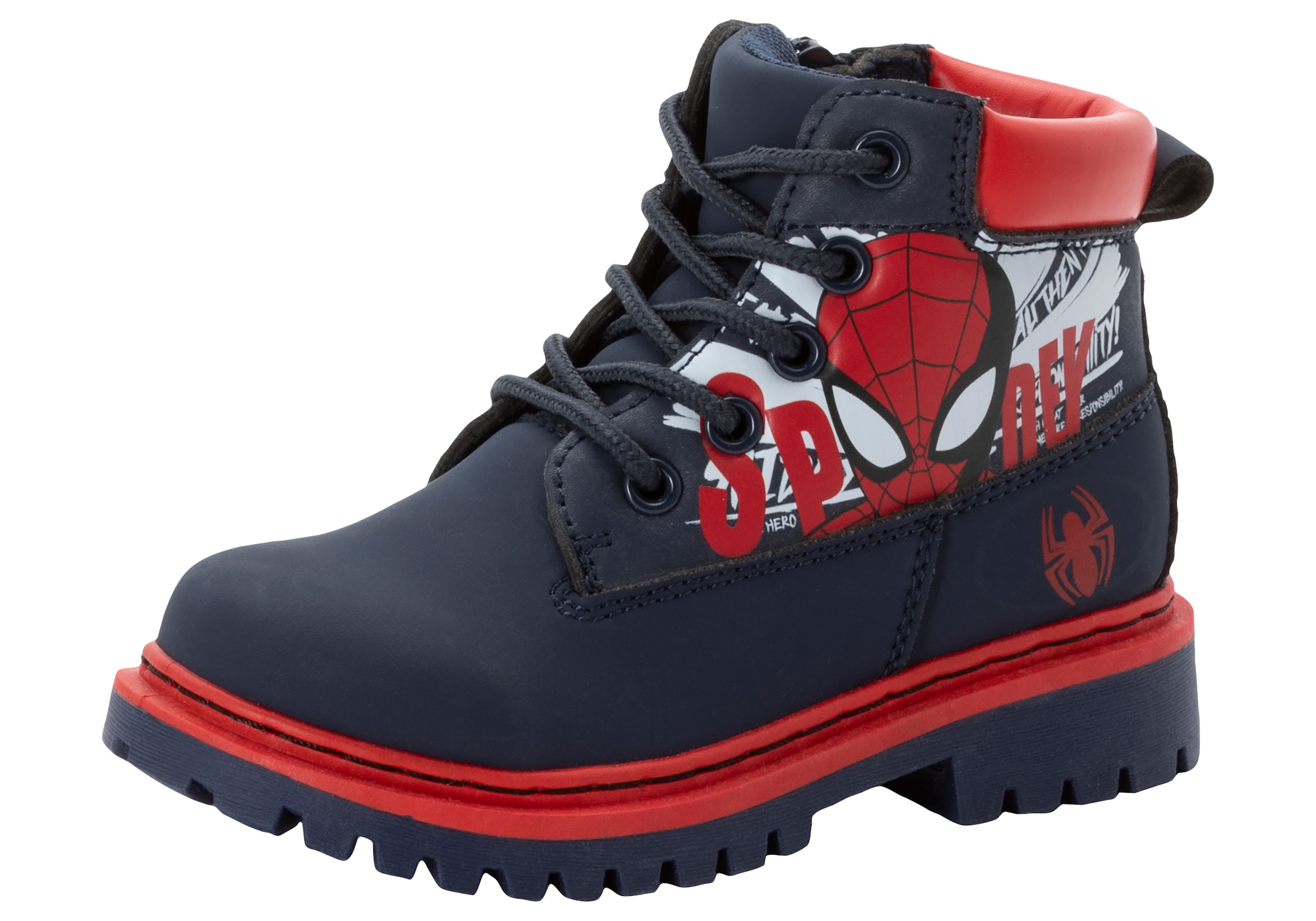 Disney Schnürboots »Spiderman«, Winterstiefel, Schnürstiefel, Winterschuhe