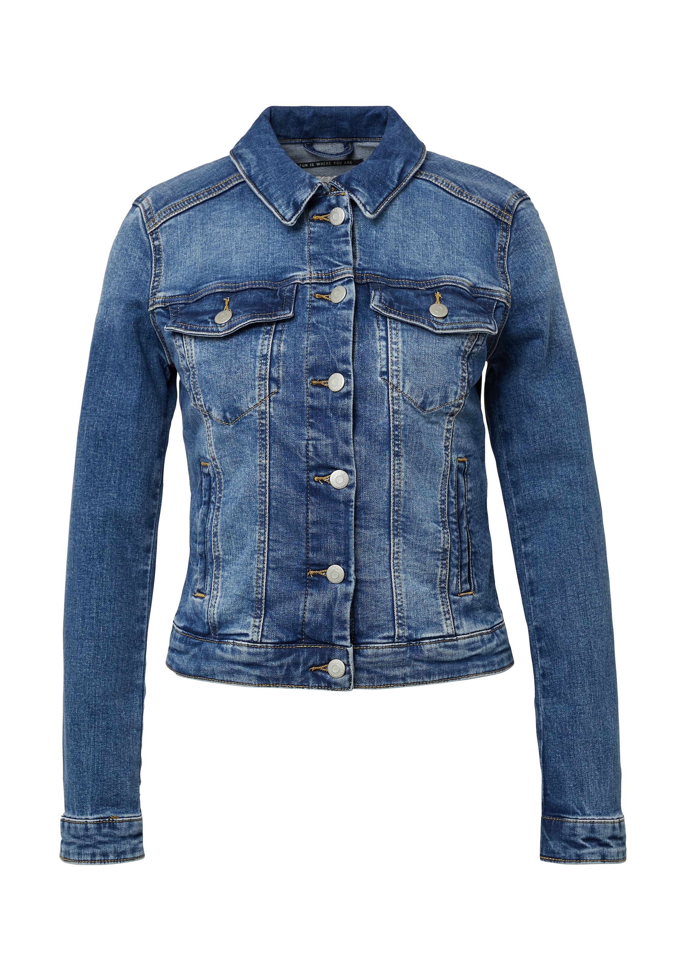 QS Jeansjacke, ohne Kapuze, mit Stretch