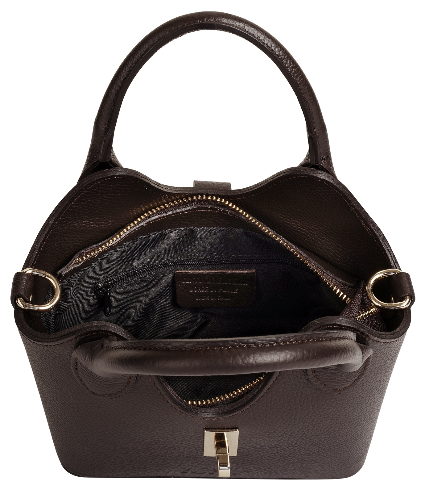 forty° Henkeltasche »FORTY° Damen LANVERRA - S echt Leder, Made in Italy« echt Leder, Made in Italy