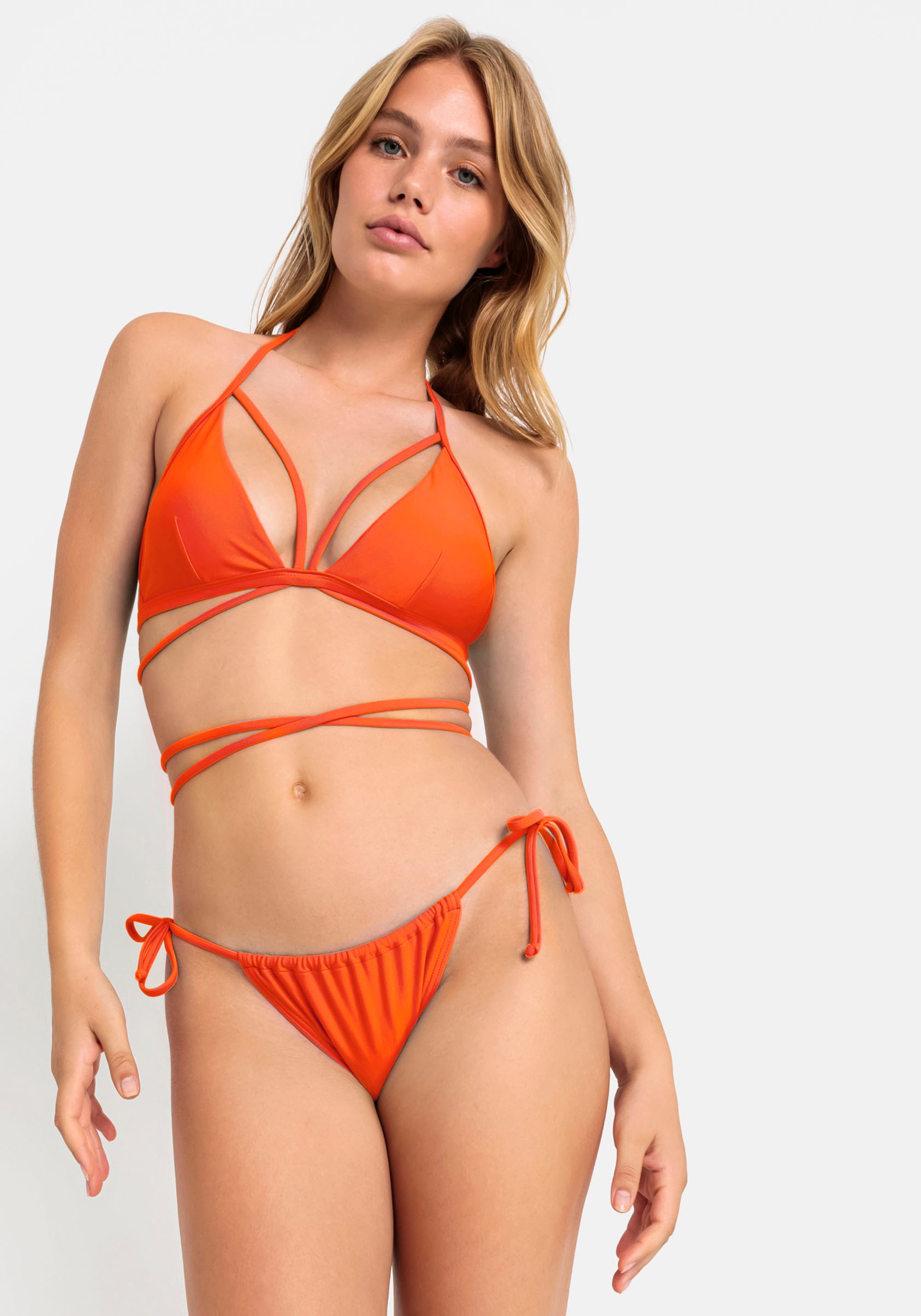 LSCN by LASCANA Triangel-Bikini-Top »Gina«, mit langem Bindeband