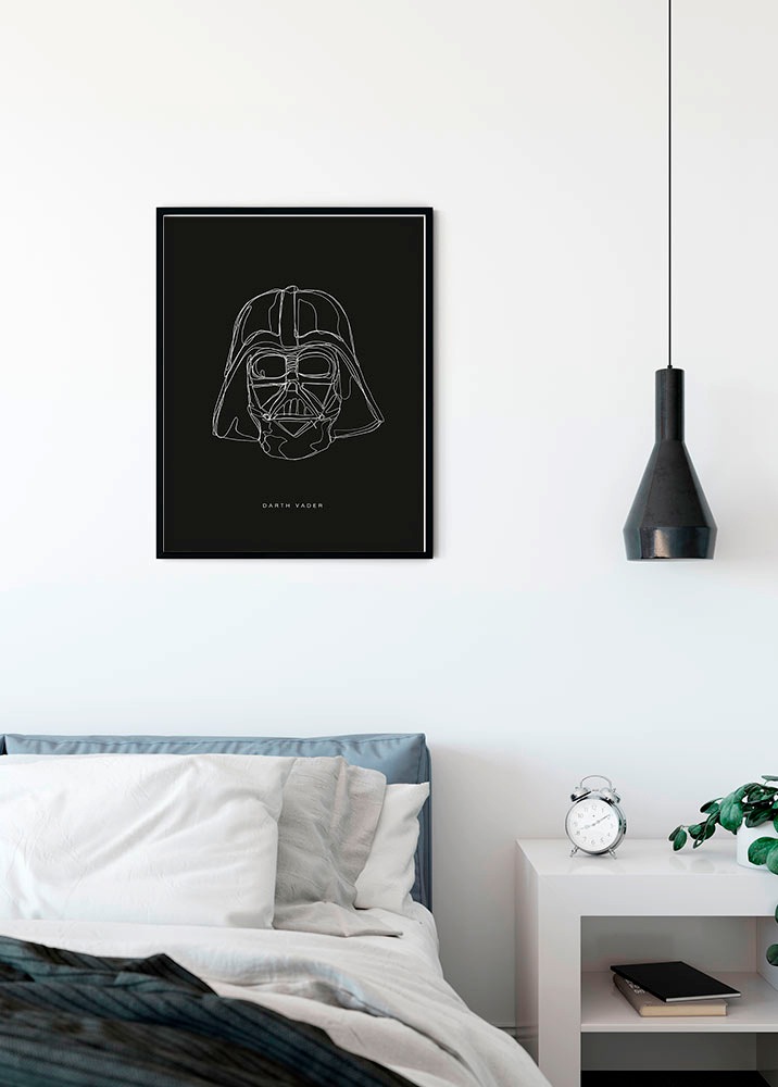 Komar Bild »Star Wars Lines Dark Side Vader« Star Wars 1 Stk. tlg. Wandbild zur Dekoration im Kinderzimmer - ohne Rahmen